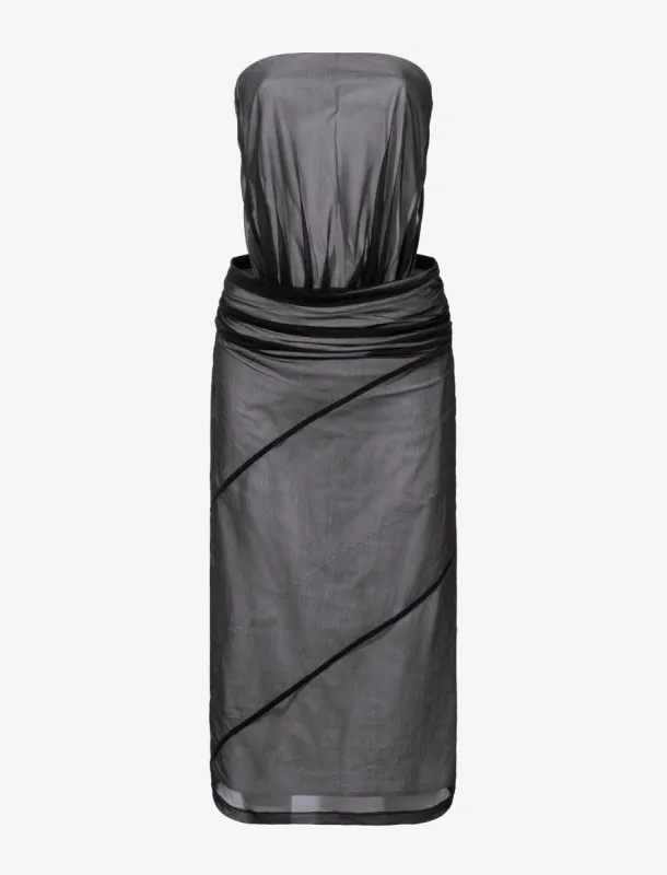 Gwen Strapless Dress in Silk Nylon sold by Proenza Schouler