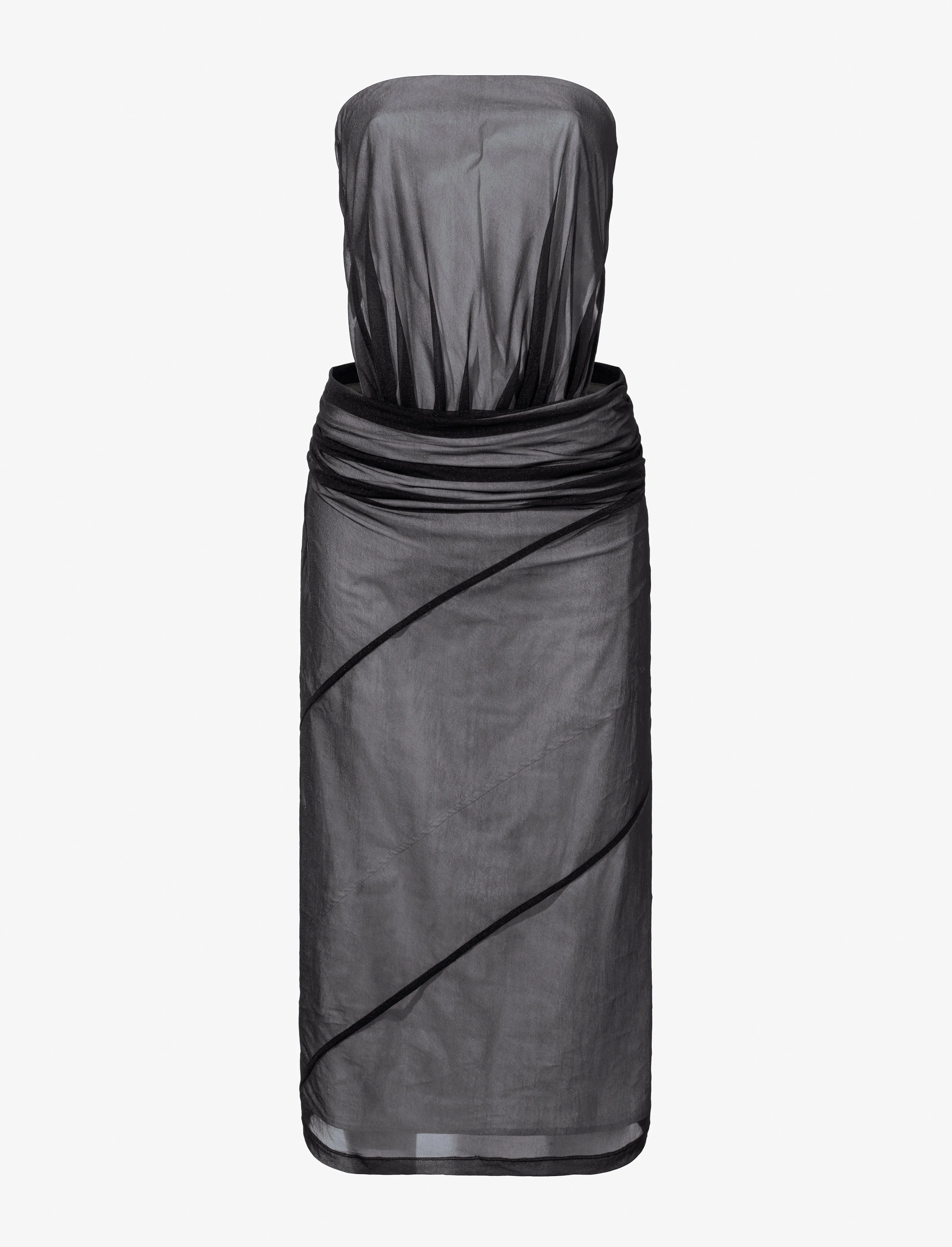 Gwen Strapless Dress in Silk Nylon sold by Proenza Schouler