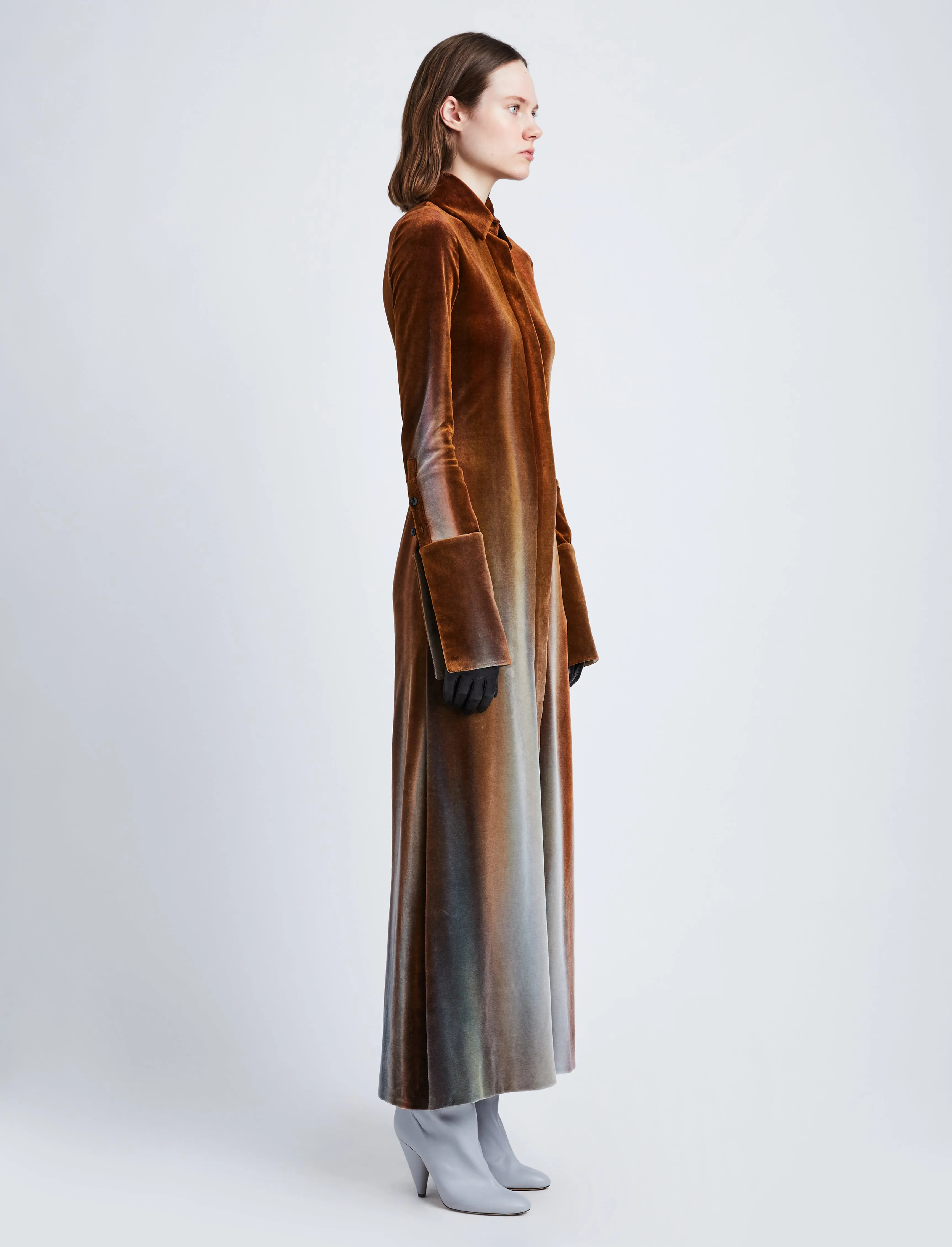 Ice Dyed Velvet Shirt Dress sold by Proenza Schouler product image thumbnail 3