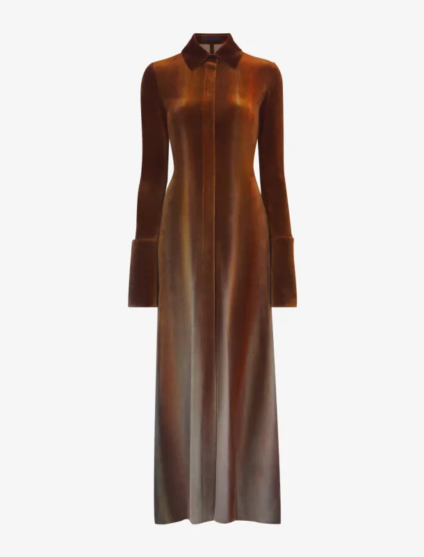 Ice Dyed Velvet Shirt Dress sold by Proenza Schouler