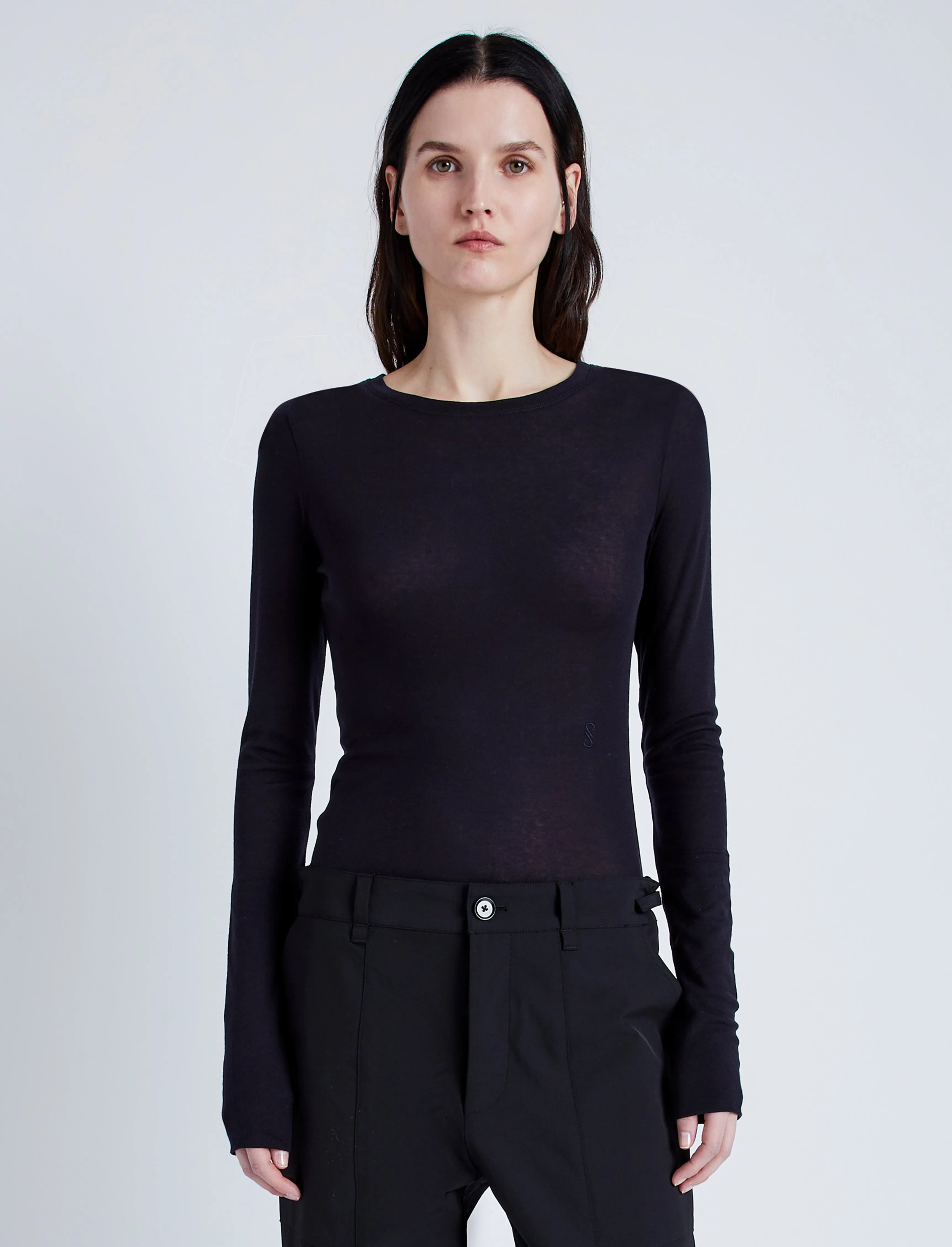 Kaiya Top in Sheer Slub Jersey sold by Proenza Schouler product image thumbnail 2