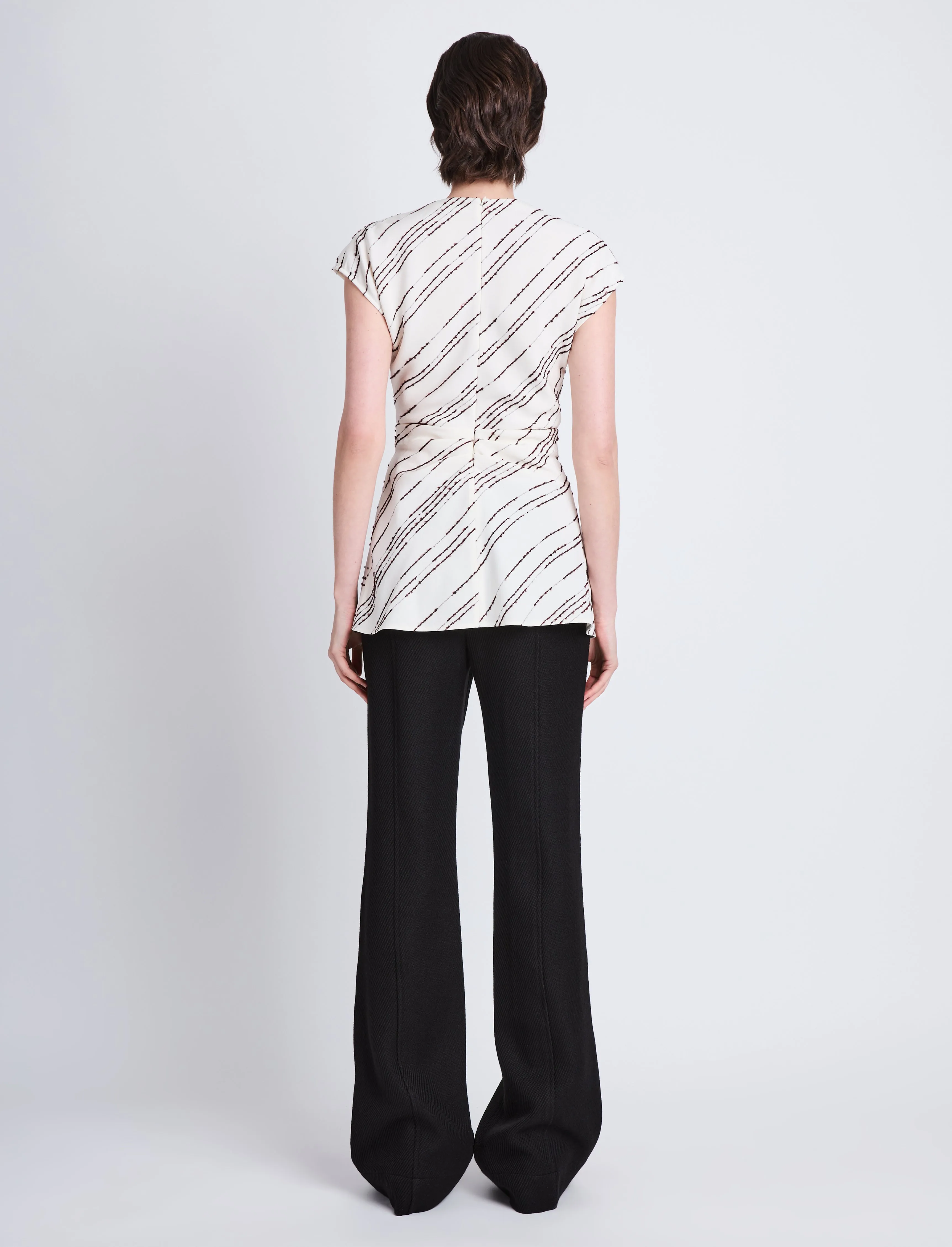 Stella Top in Textured Stripe Flou sold by Proenza Schouler product image thumbnail 5