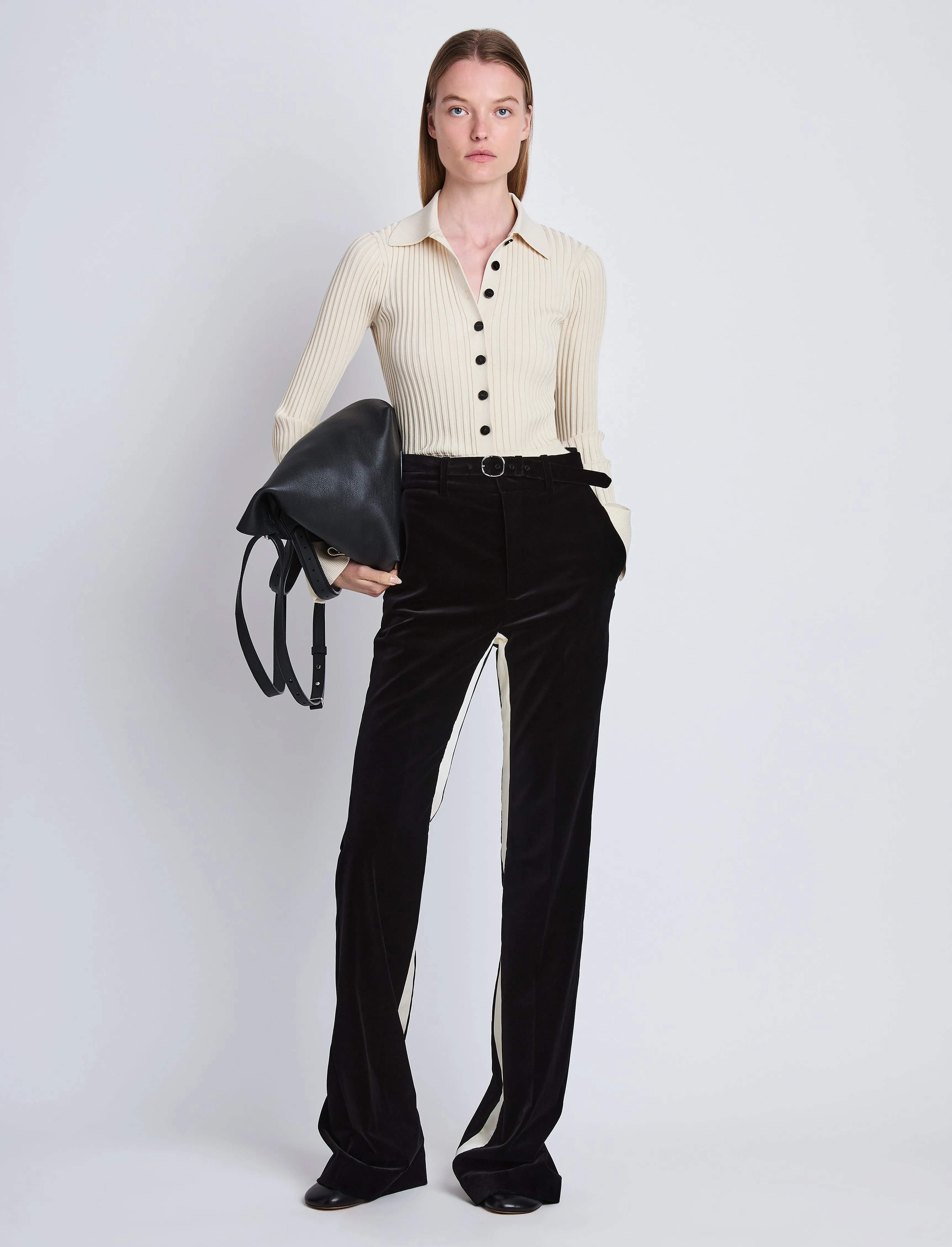 Carla Sweater in Midweight Viscose Rib sold by Proenza Schouler product image thumbnail 3