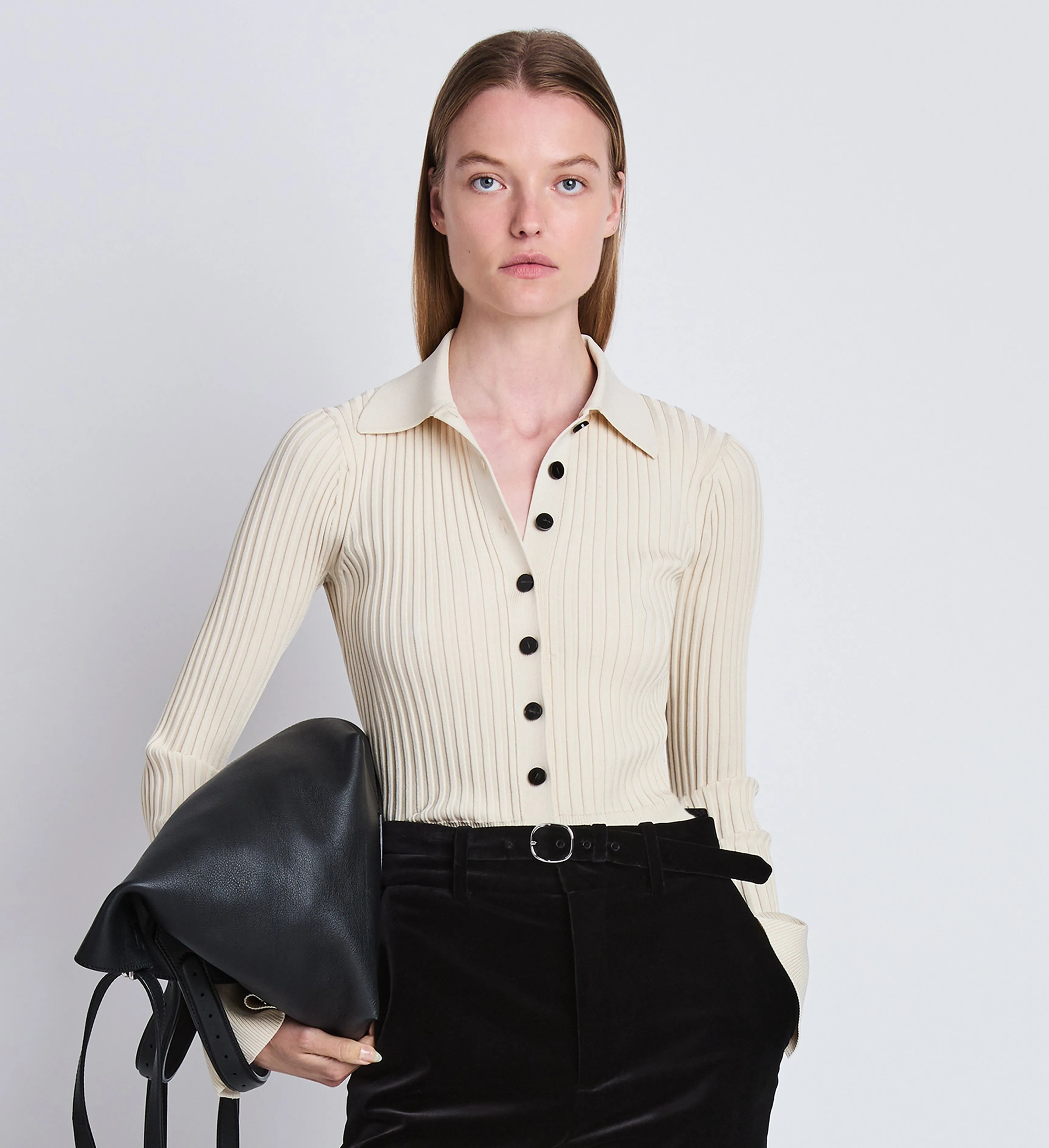 Carla Sweater in Midweight Viscose Rib sold by Proenza Schouler product image thumbnail 2