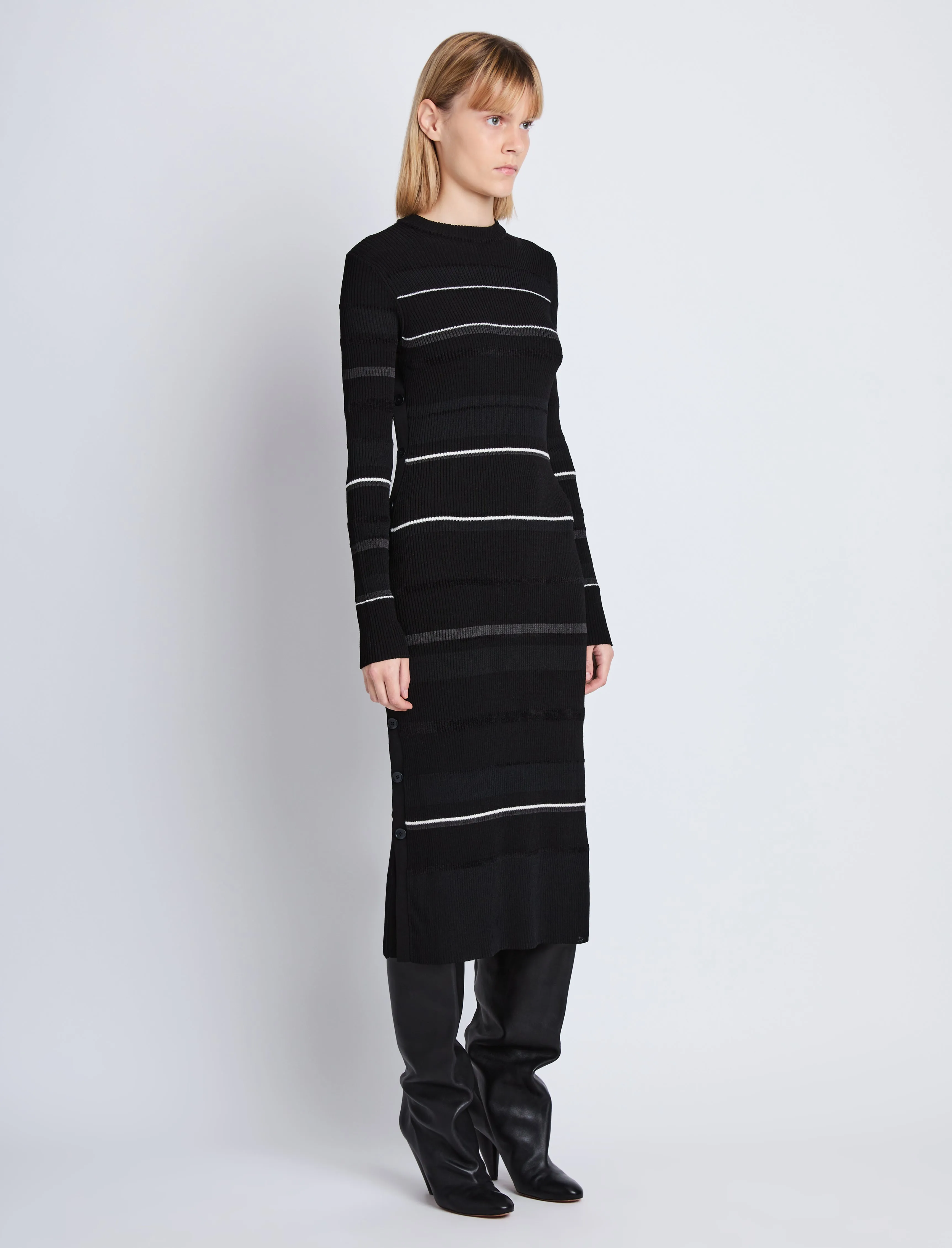 Rachel Dress in Textured Striped Knit sold by Proenza Schouler product image thumbnail 3