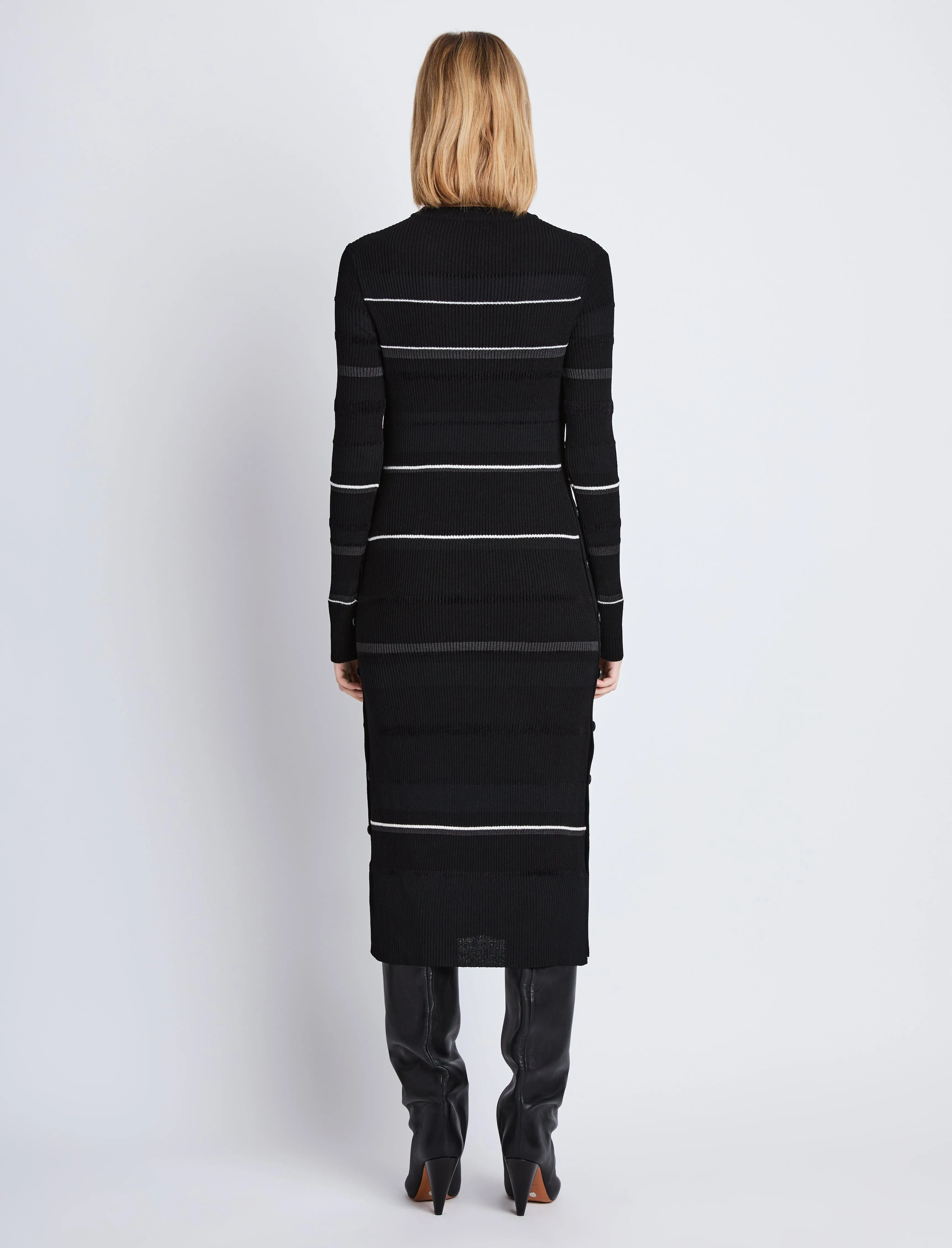 Rachel Dress in Textured Striped Knit sold by Proenza Schouler product image thumbnail 4