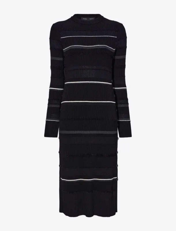 Rachel Dress in Textured Striped Knit made by Proenza Schouler