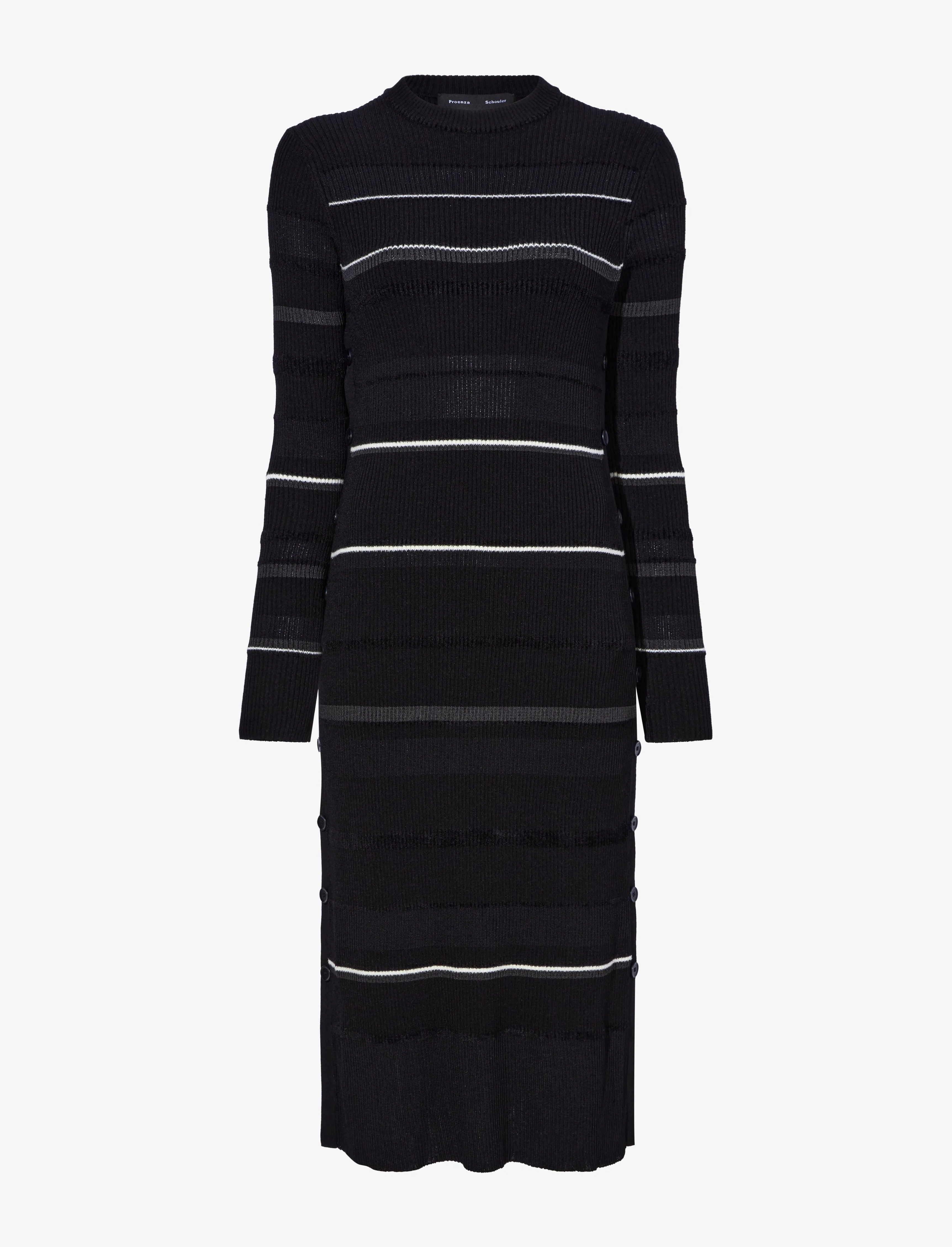 Rachel Dress in Textured Striped Knit sold by Proenza Schouler