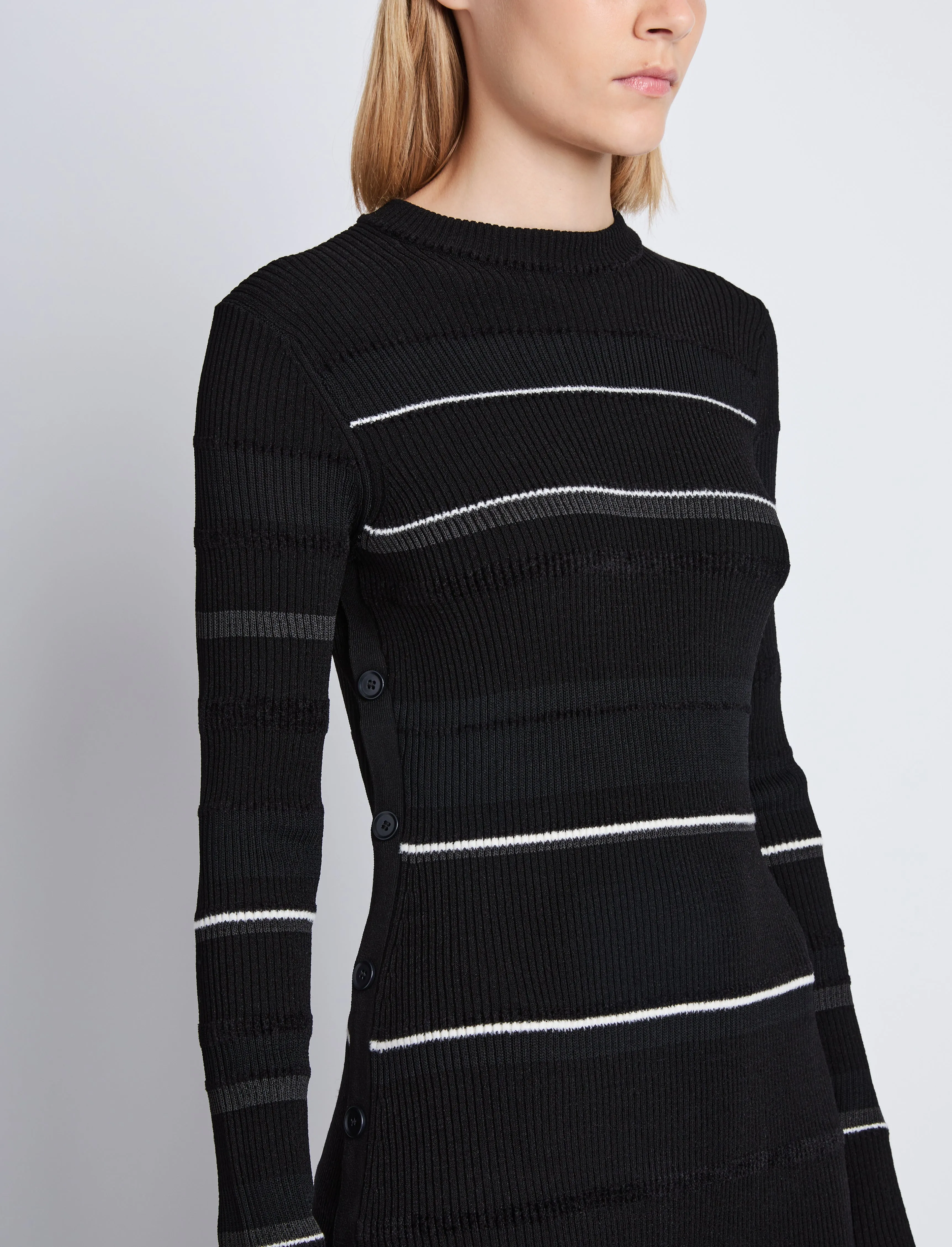 Rachel Dress in Textured Striped Knit sold by Proenza Schouler product image thumbnail 5