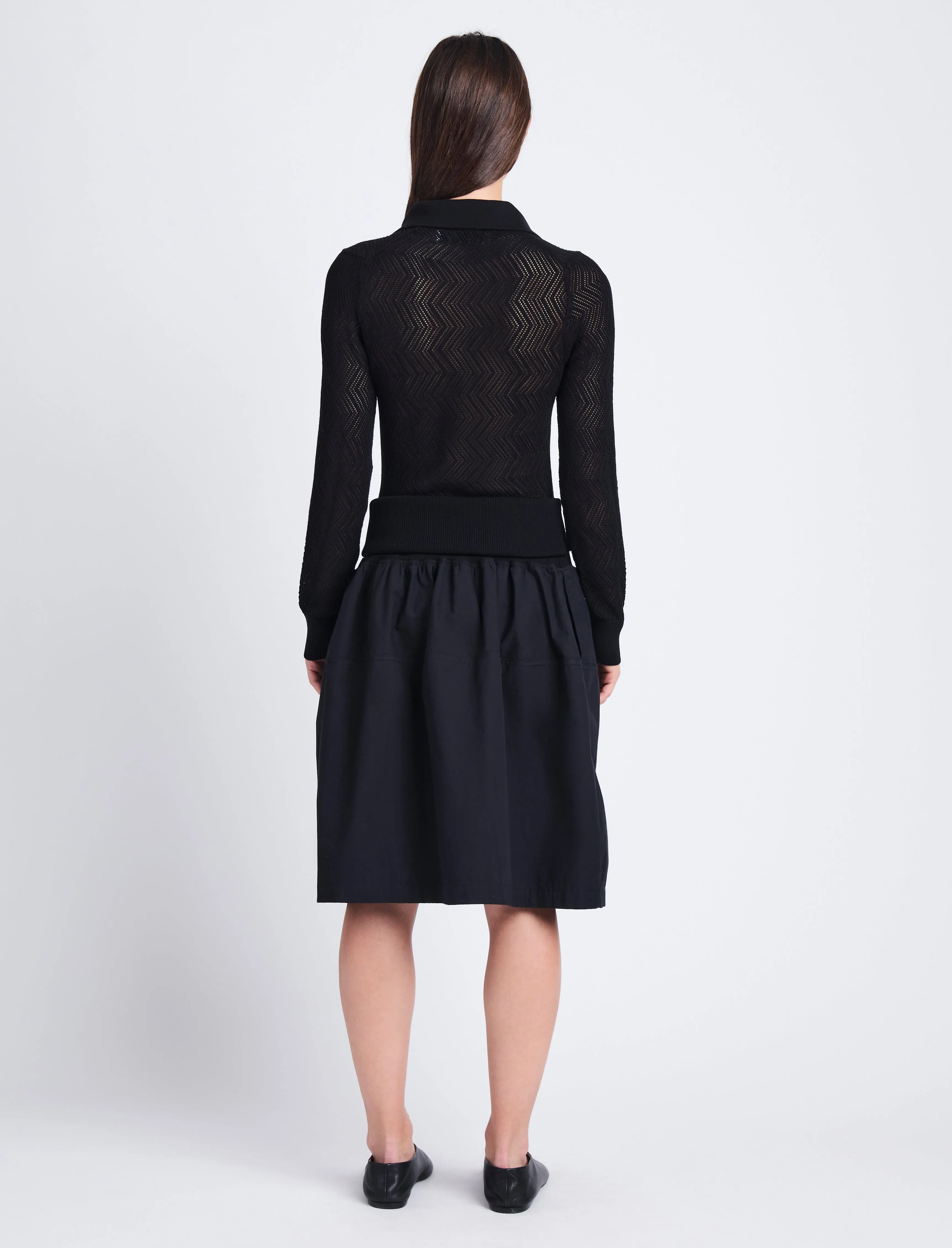 Agnes Knit Polo in Zig Zag Pointelle sold by Proenza Schouler product image thumbnail 5