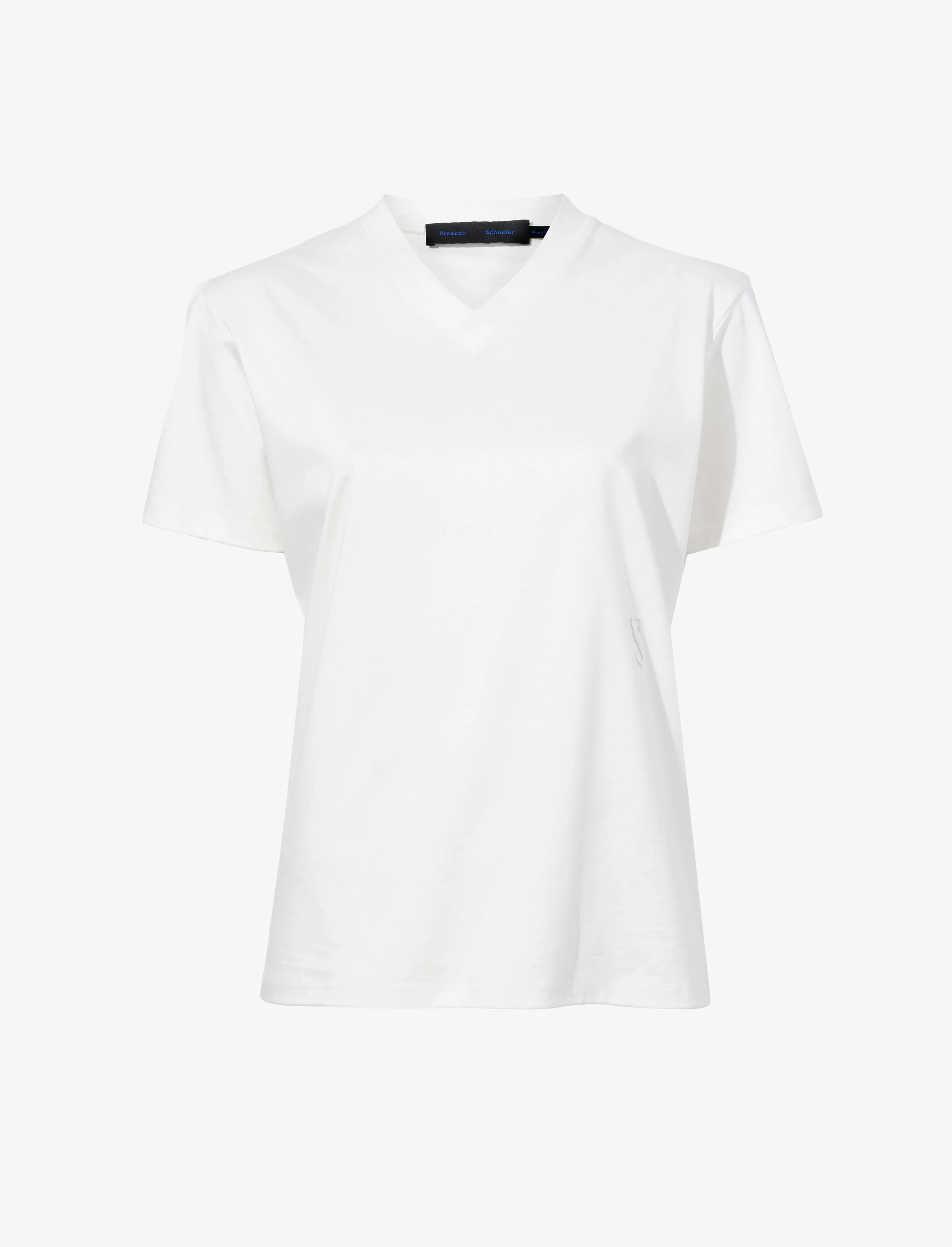 Talia Monogram V-Neck T-Shirt in Eco Cotton Jersey sold by Proenza Schouler