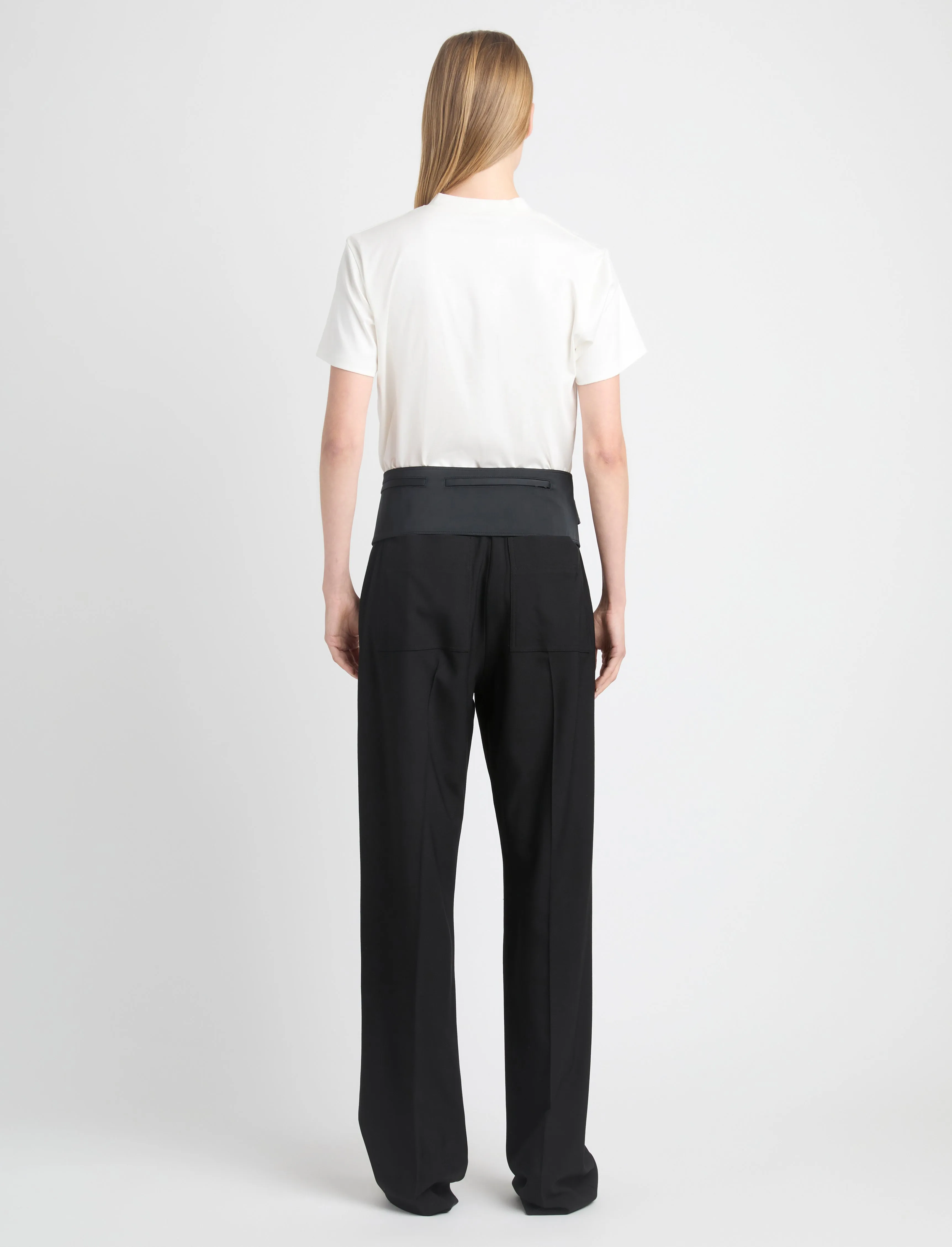 Talia Monogram V-Neck T-Shirt in Eco Cotton Jersey sold by Proenza Schouler product image thumbnail 4