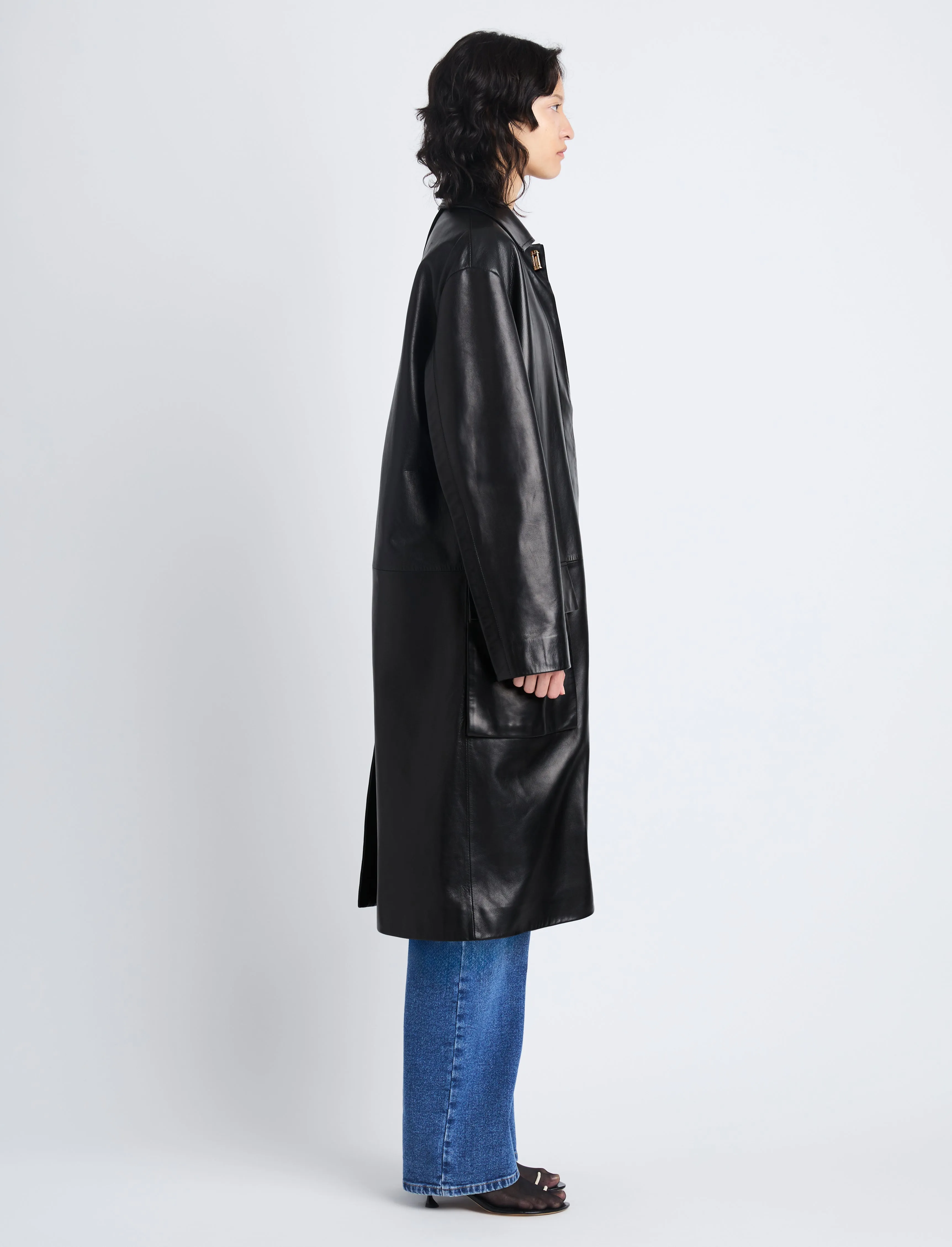 Billie Coat in Leather sold by Proenza Schouler product image thumbnail 3