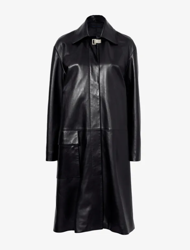 Billie Coat in Leather made by Proenza Schouler