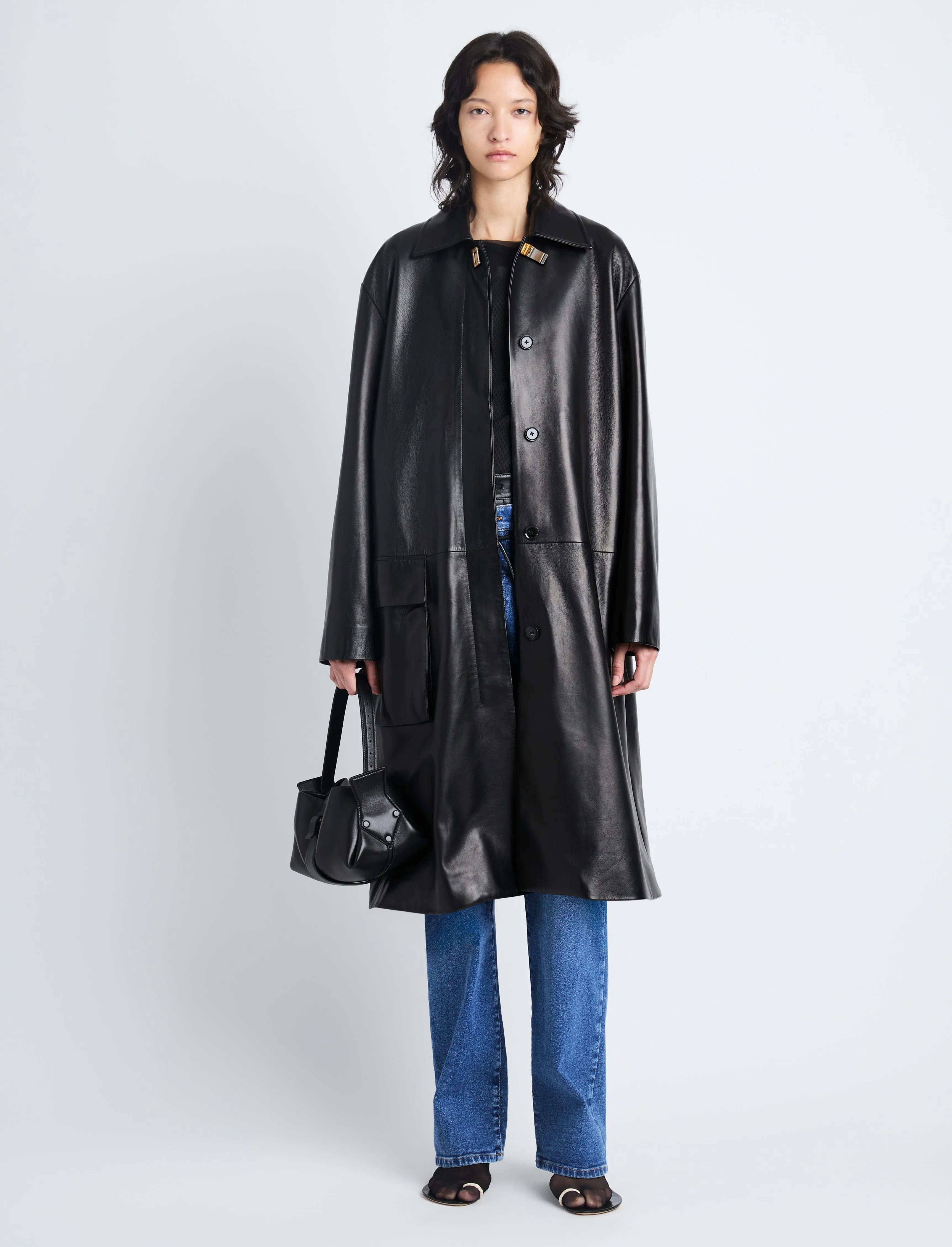Billie Coat in Leather sold by Proenza Schouler product image thumbnail 2