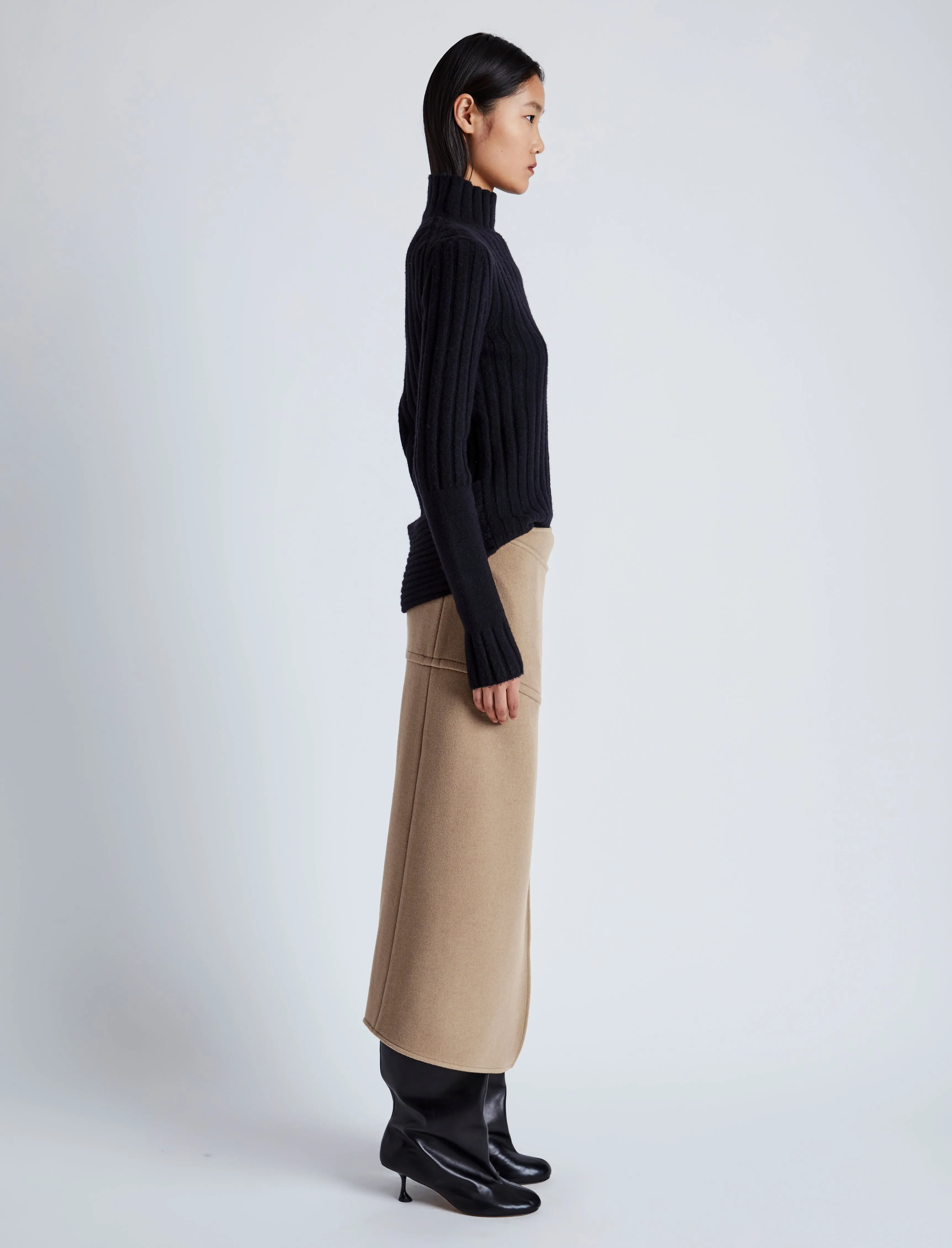 Aida Skirt in Brushed Melange Wool sold by Proenza Schouler product image thumbnail 3