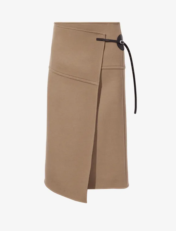 Aida Skirt in Brushed Melange Wool made by Proenza Schouler