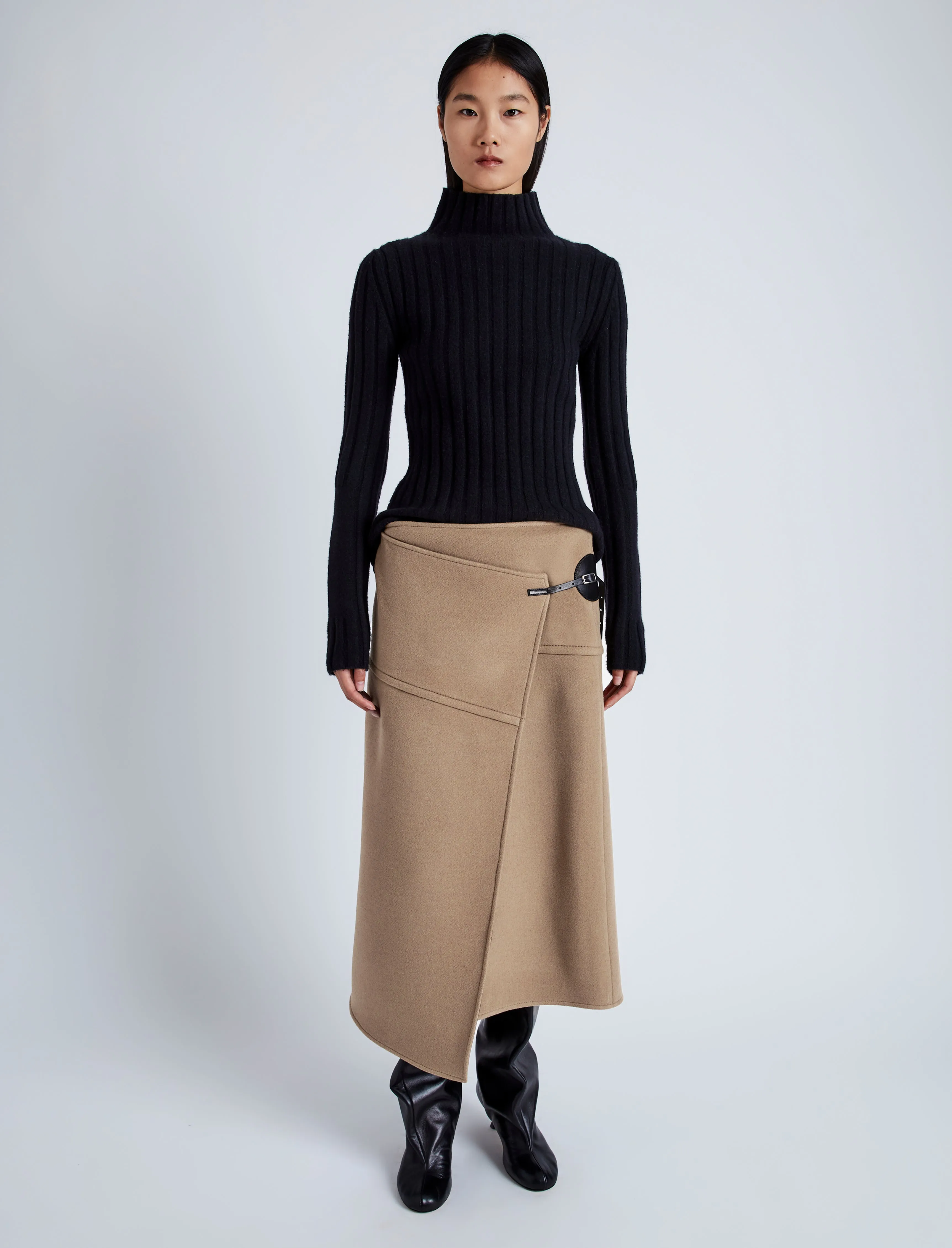 Aida Skirt in Brushed Melange Wool sold by Proenza Schouler product image thumbnail 2