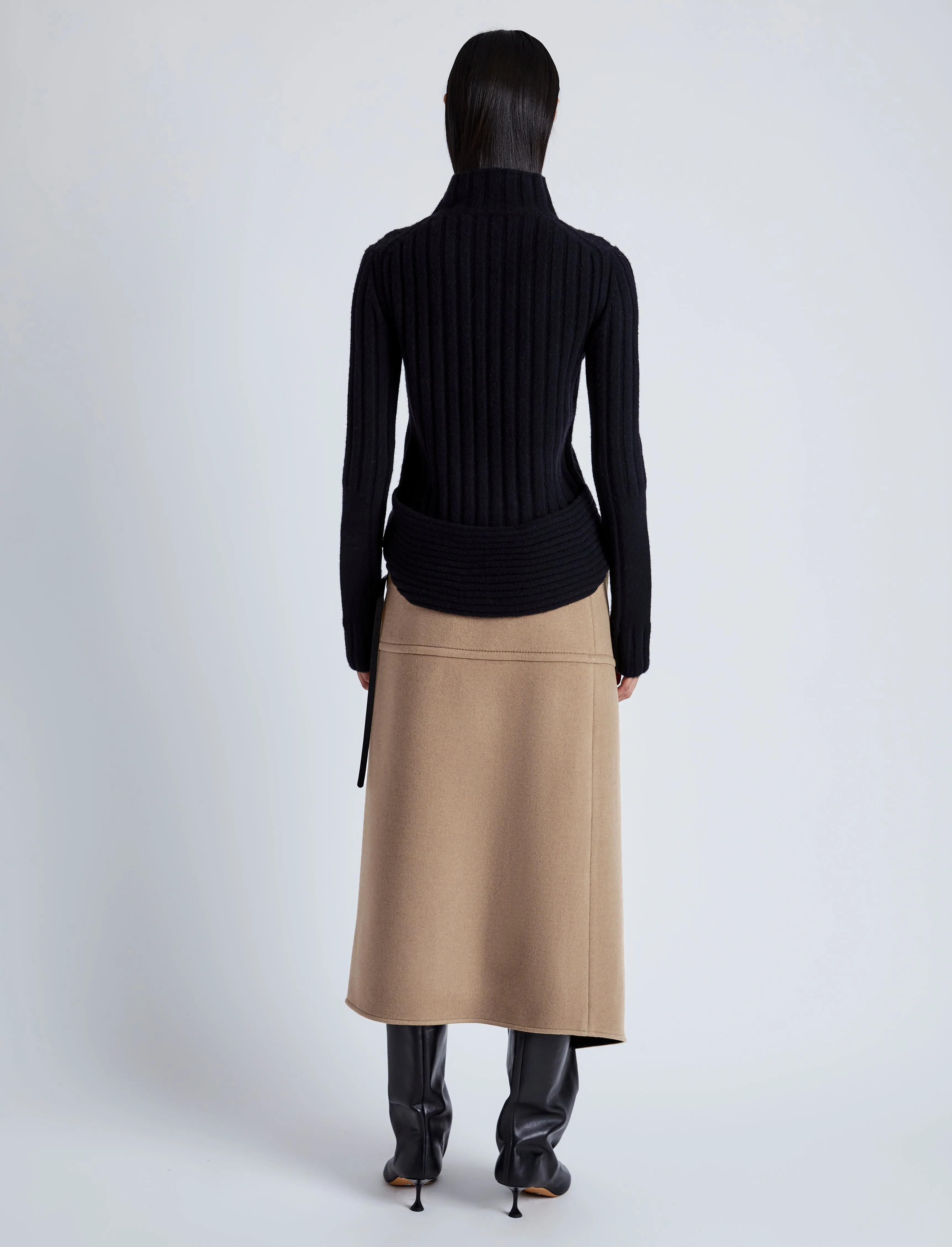 Aida Skirt in Brushed Melange Wool sold by Proenza Schouler product image thumbnail 4