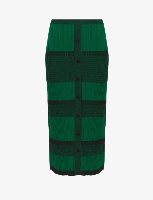 Mini Stripe Button Font Skirt sold by Proenza Schouler