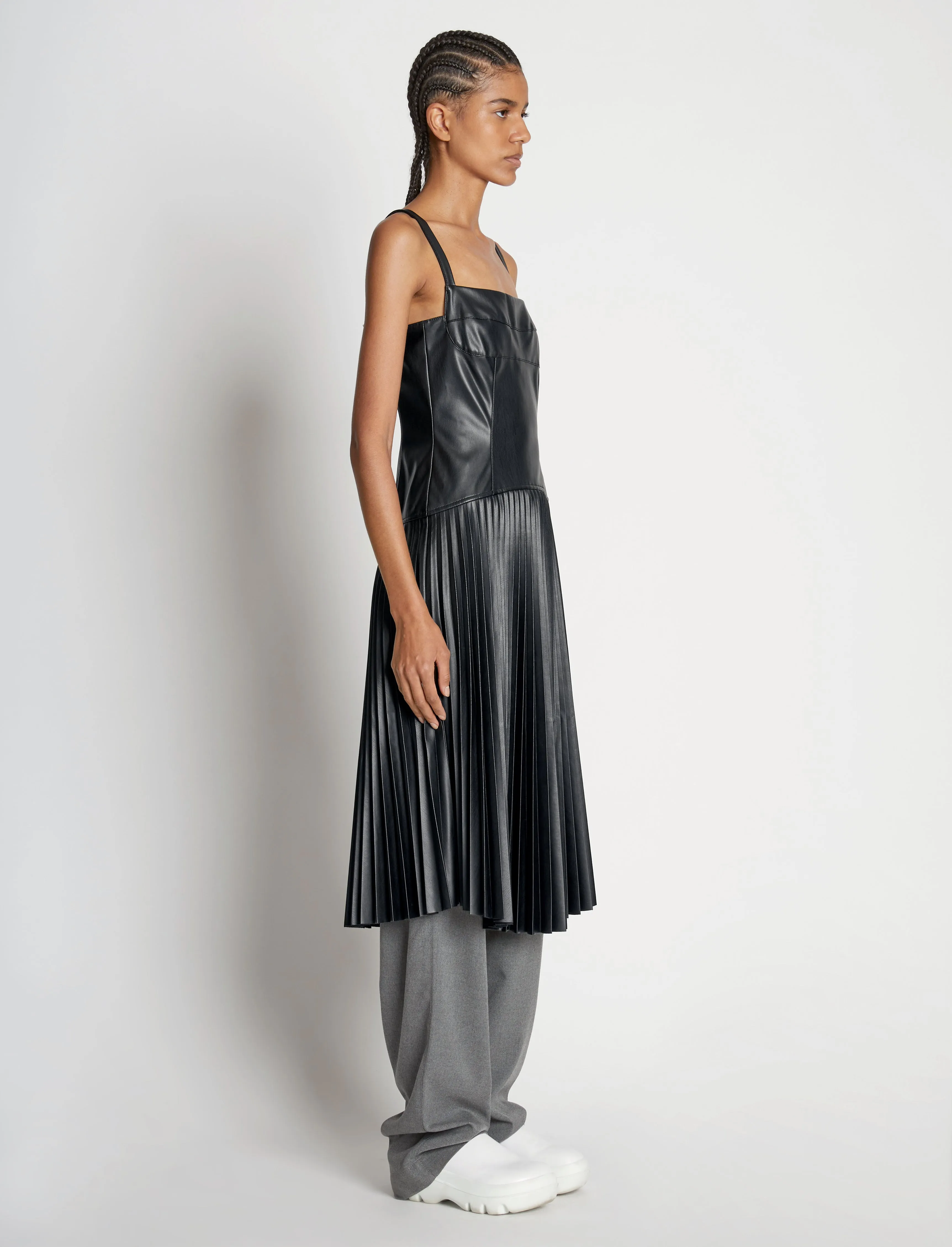 Drop Waist Faux Leather Dress sold by Proenza Schouler product image thumbnail 3