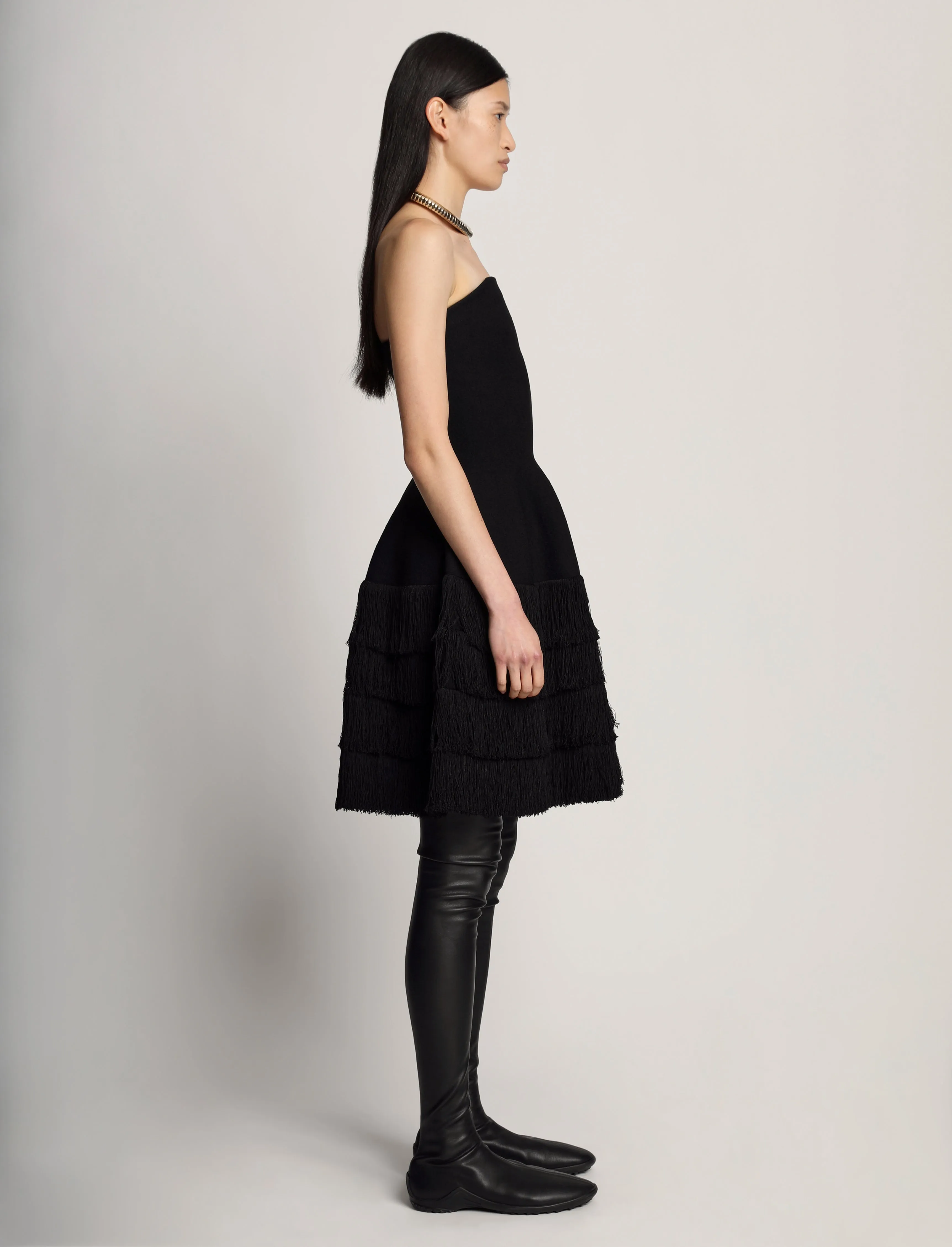 Textured Fringe Knit Sculpted Dress sold by Proenza Schouler product image thumbnail 3