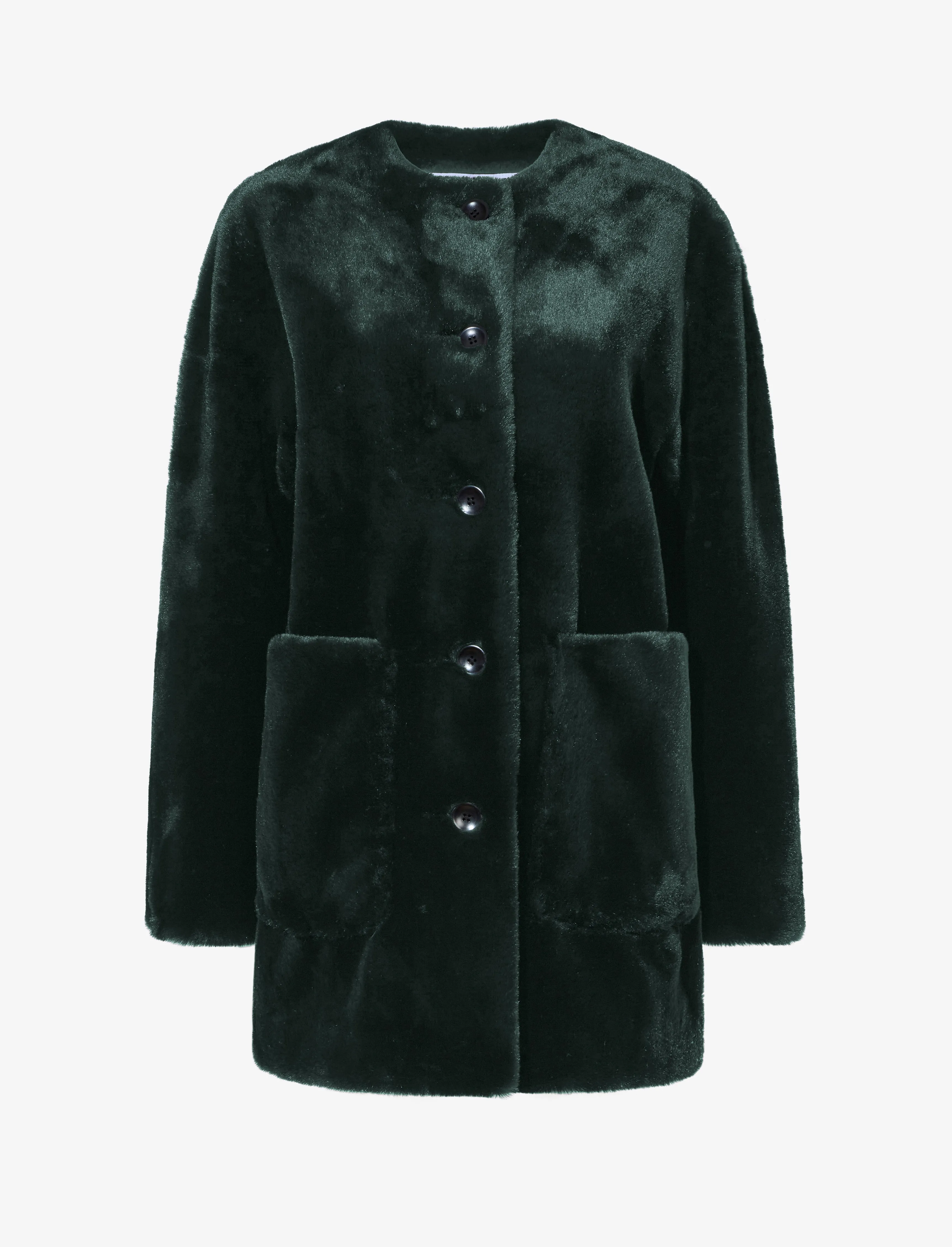 Penelope Coat in Faux Mink sold by Proenza Schouler