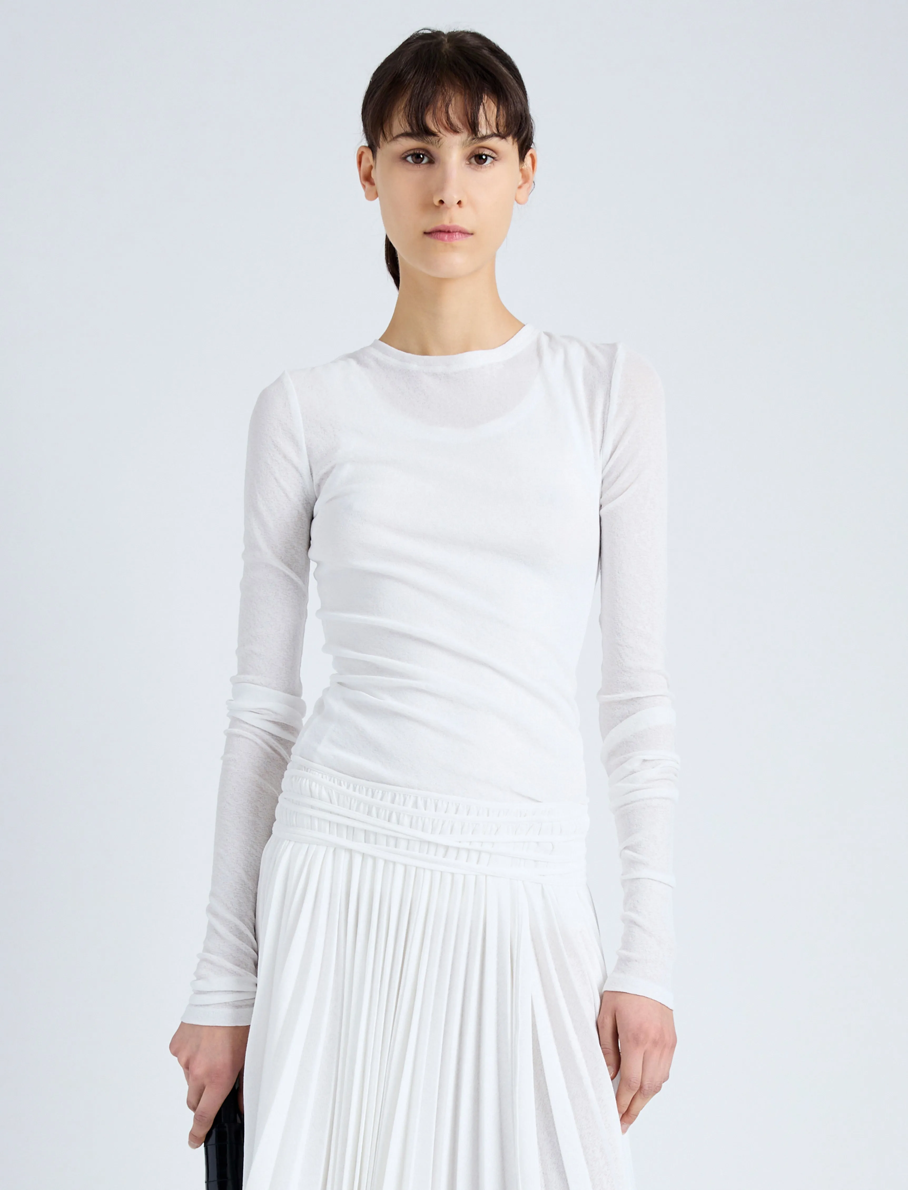 Roger Layered Top in Gauzy Jersey sold by Proenza Schouler product image thumbnail 2