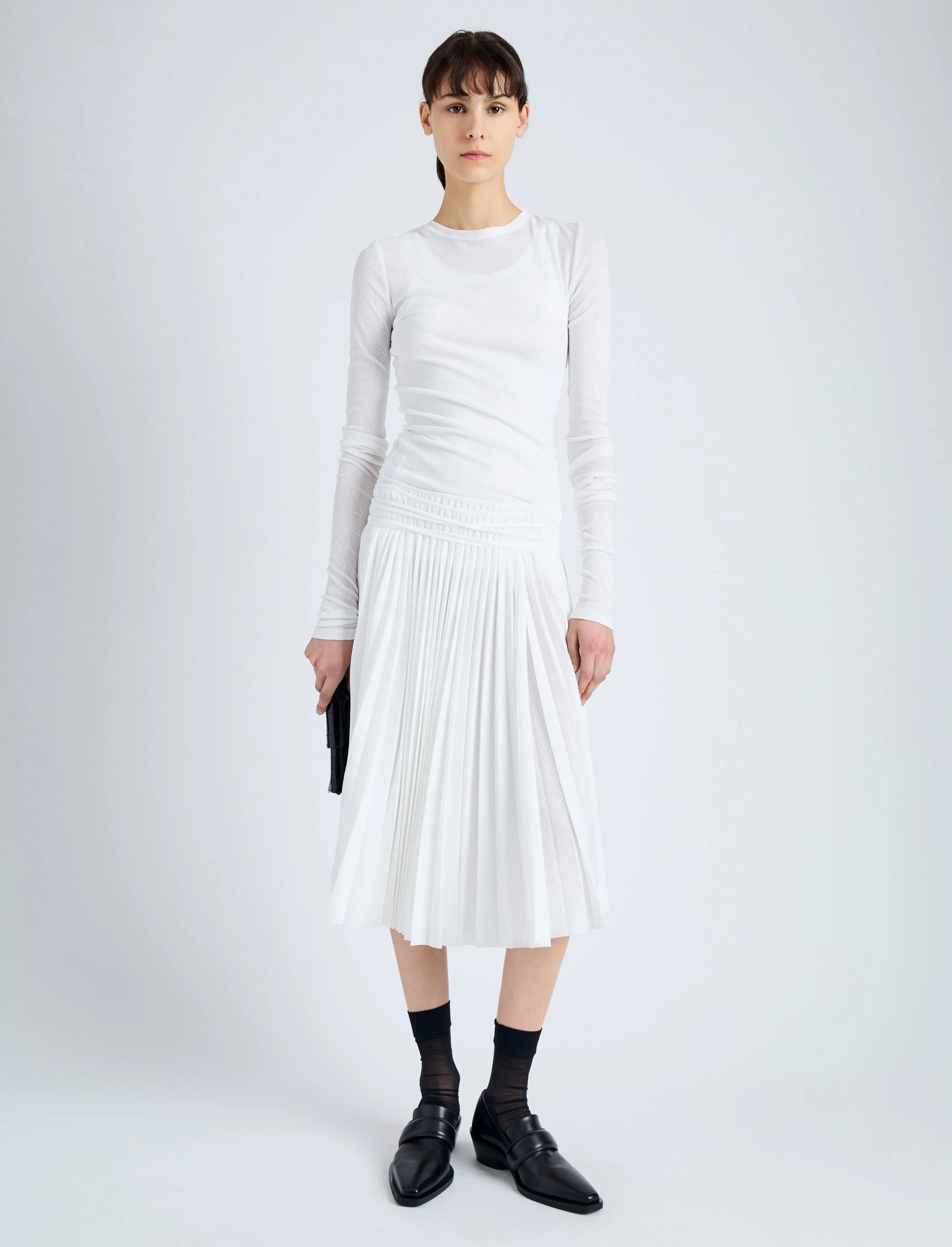 Roger Layered Top in Gauzy Jersey sold by Proenza Schouler product image thumbnail 3