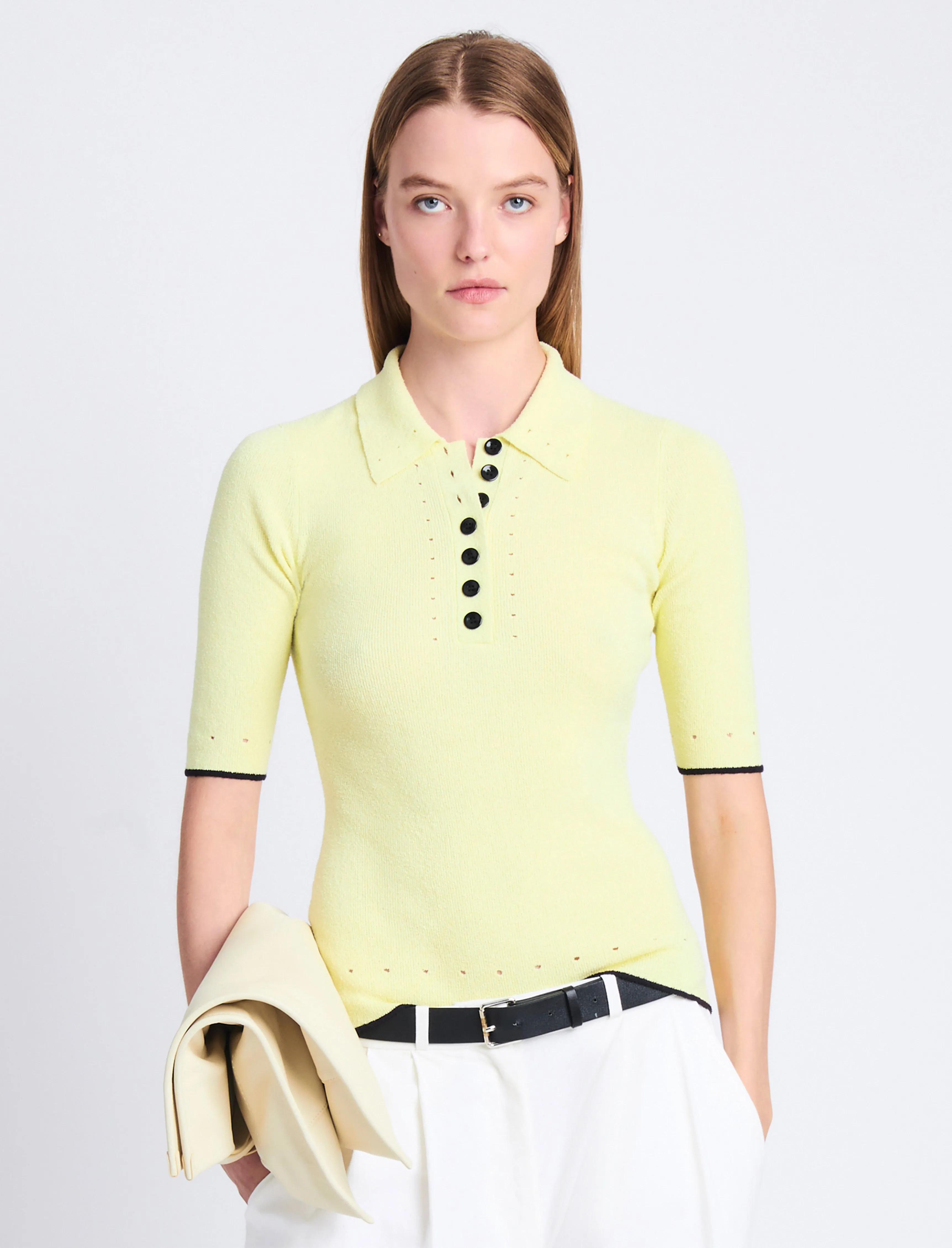 Spencer Knit Polo in Boucle Viscose sold by Proenza Schouler product image thumbnail 2