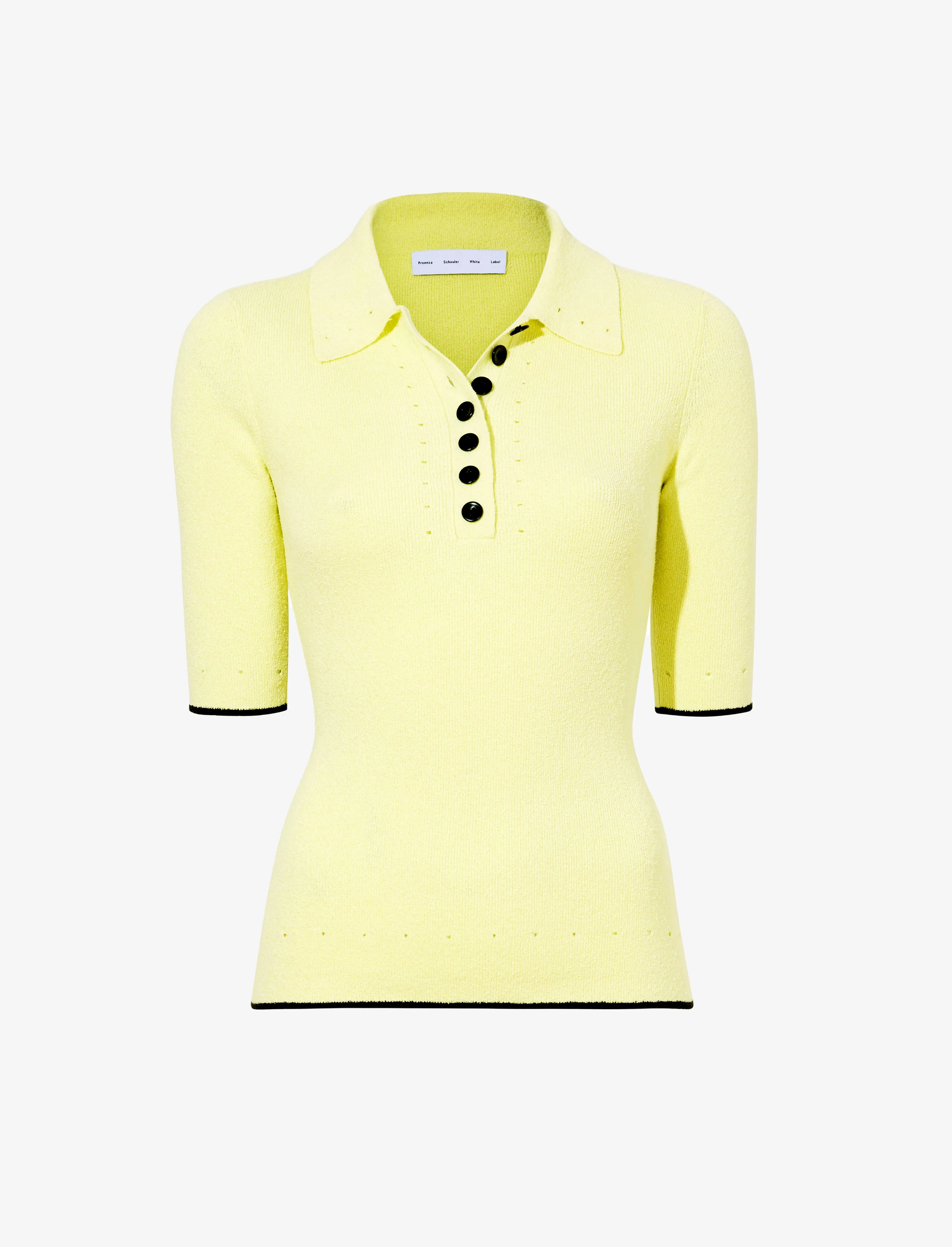 Spencer Knit Polo in Boucle Viscose sold by Proenza Schouler