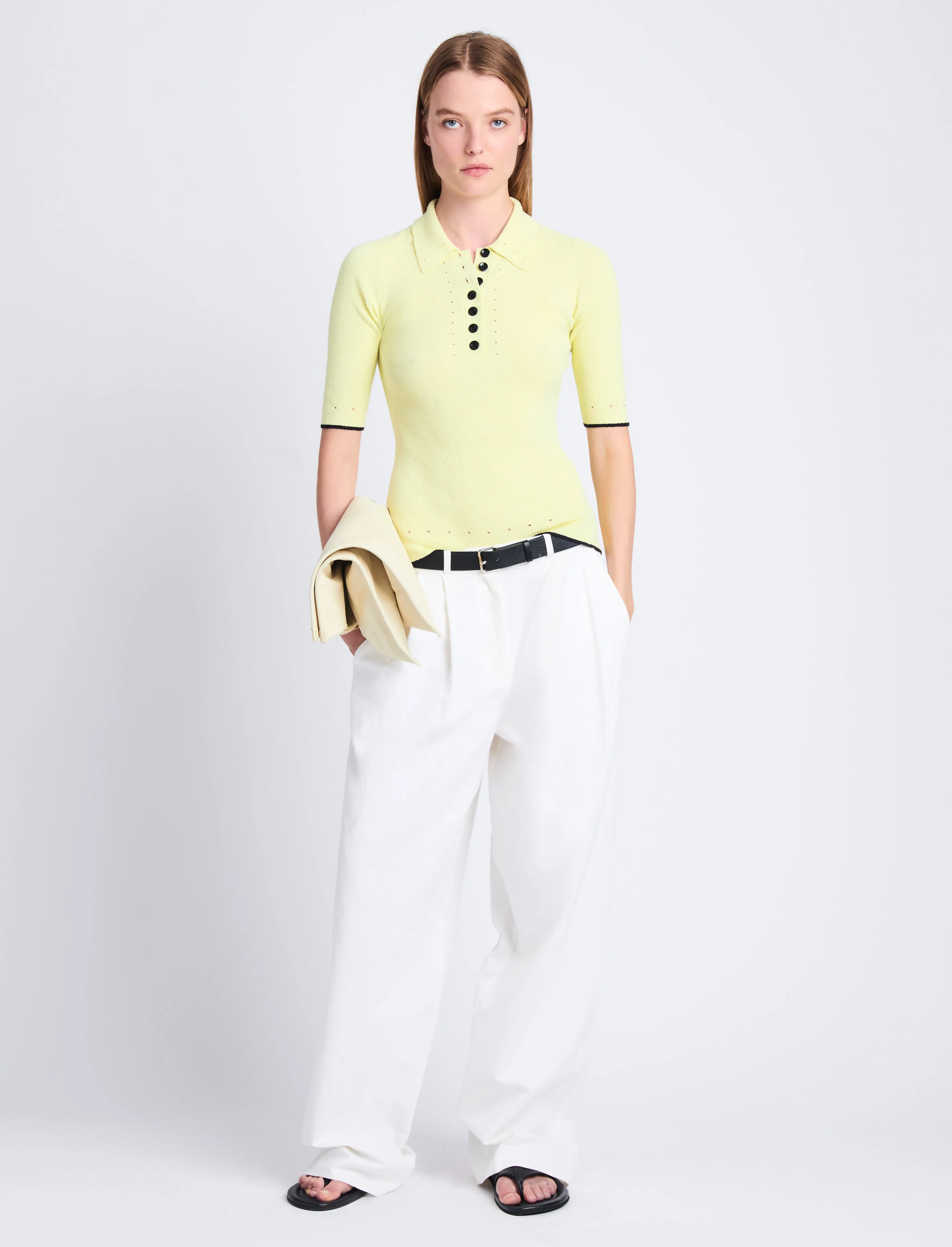Spencer Knit Polo in Boucle Viscose sold by Proenza Schouler product image thumbnail 3