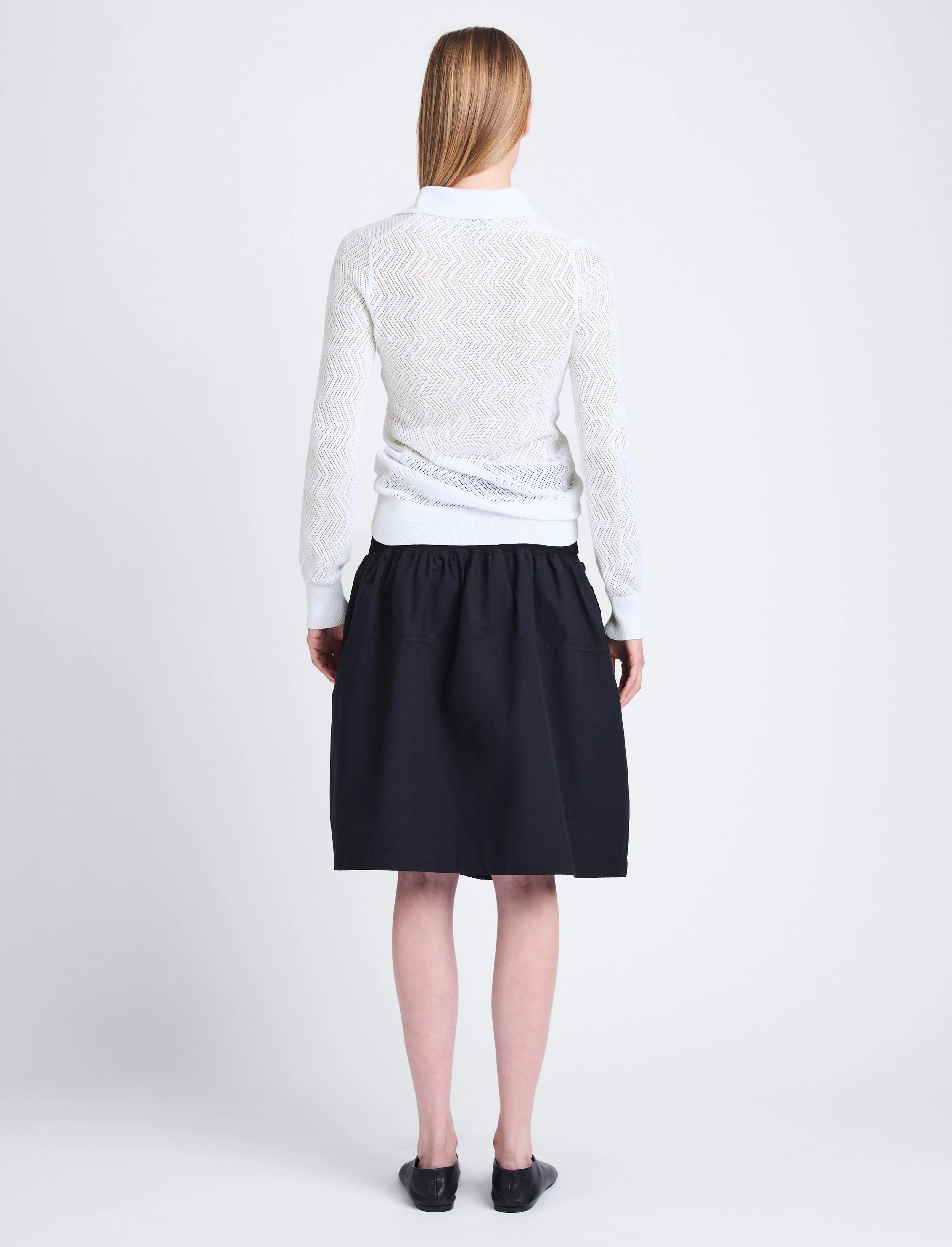 Agnes Knit Polo in Zig Zag Pointelle sold by Proenza Schouler product image thumbnail 5