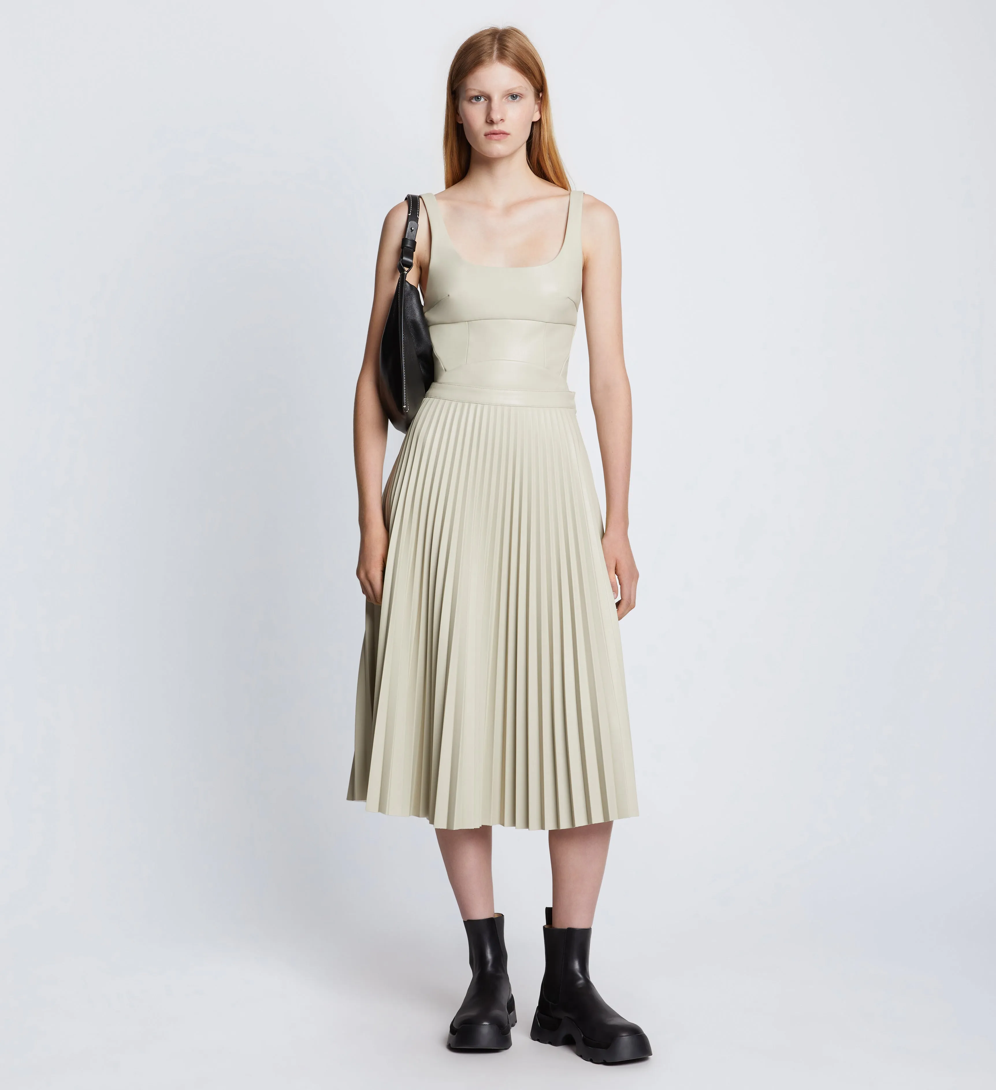 Daphne Pleated Skirt in Faux Leather sold by Proenza Schouler product image thumbnail 2