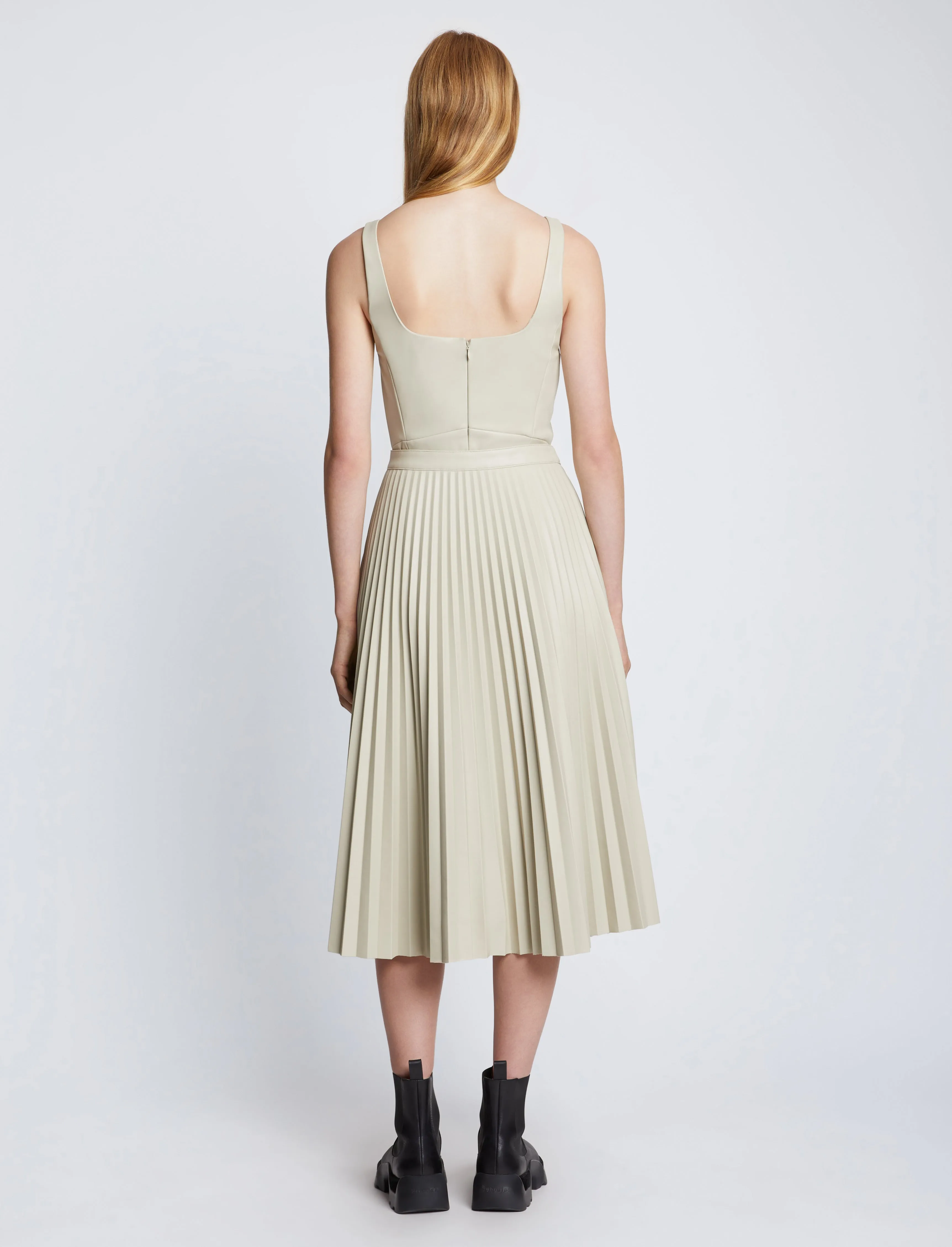 Daphne Pleated Skirt in Faux Leather sold by Proenza Schouler product image thumbnail 4