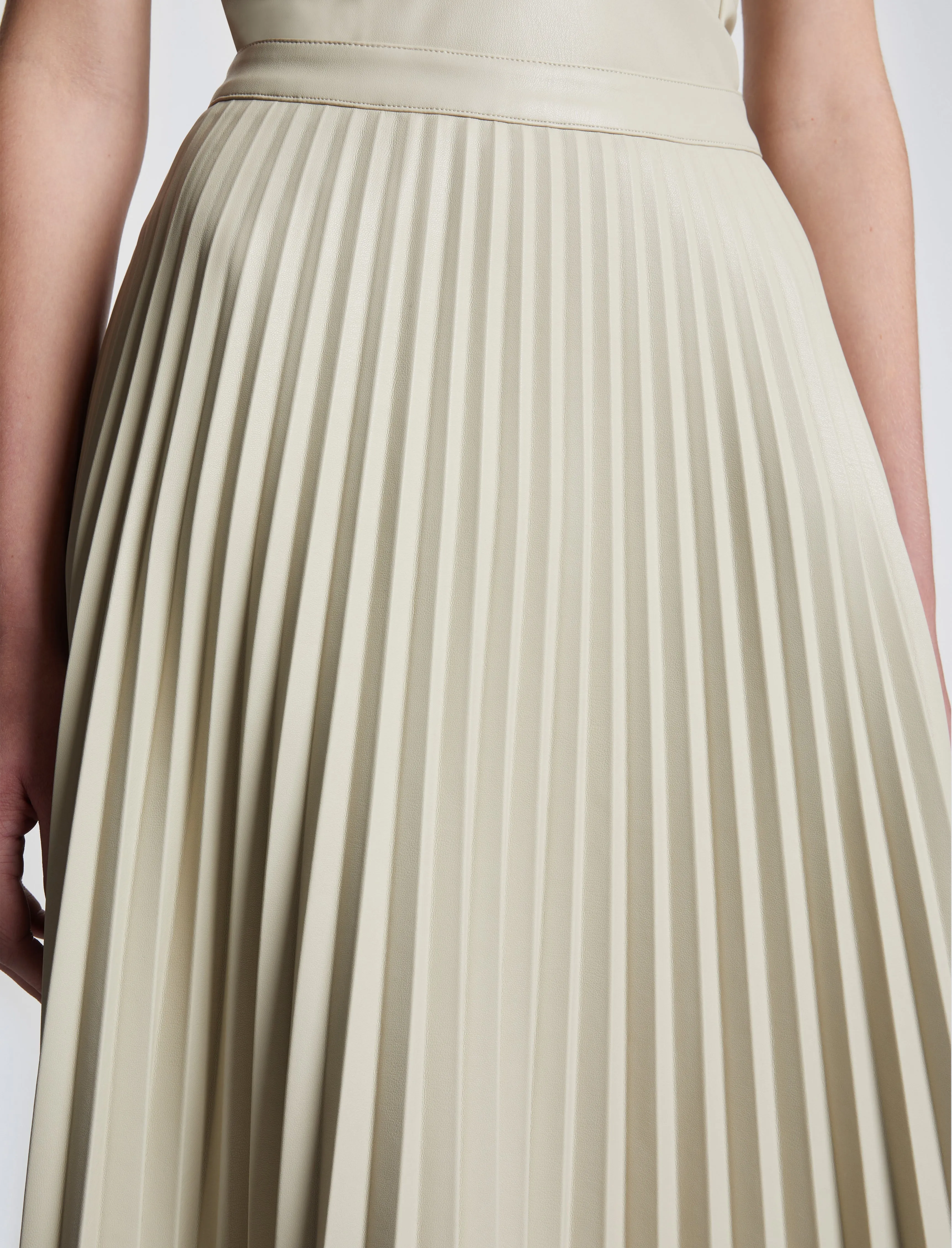 Daphne Pleated Skirt in Faux Leather sold by Proenza Schouler product image thumbnail 5