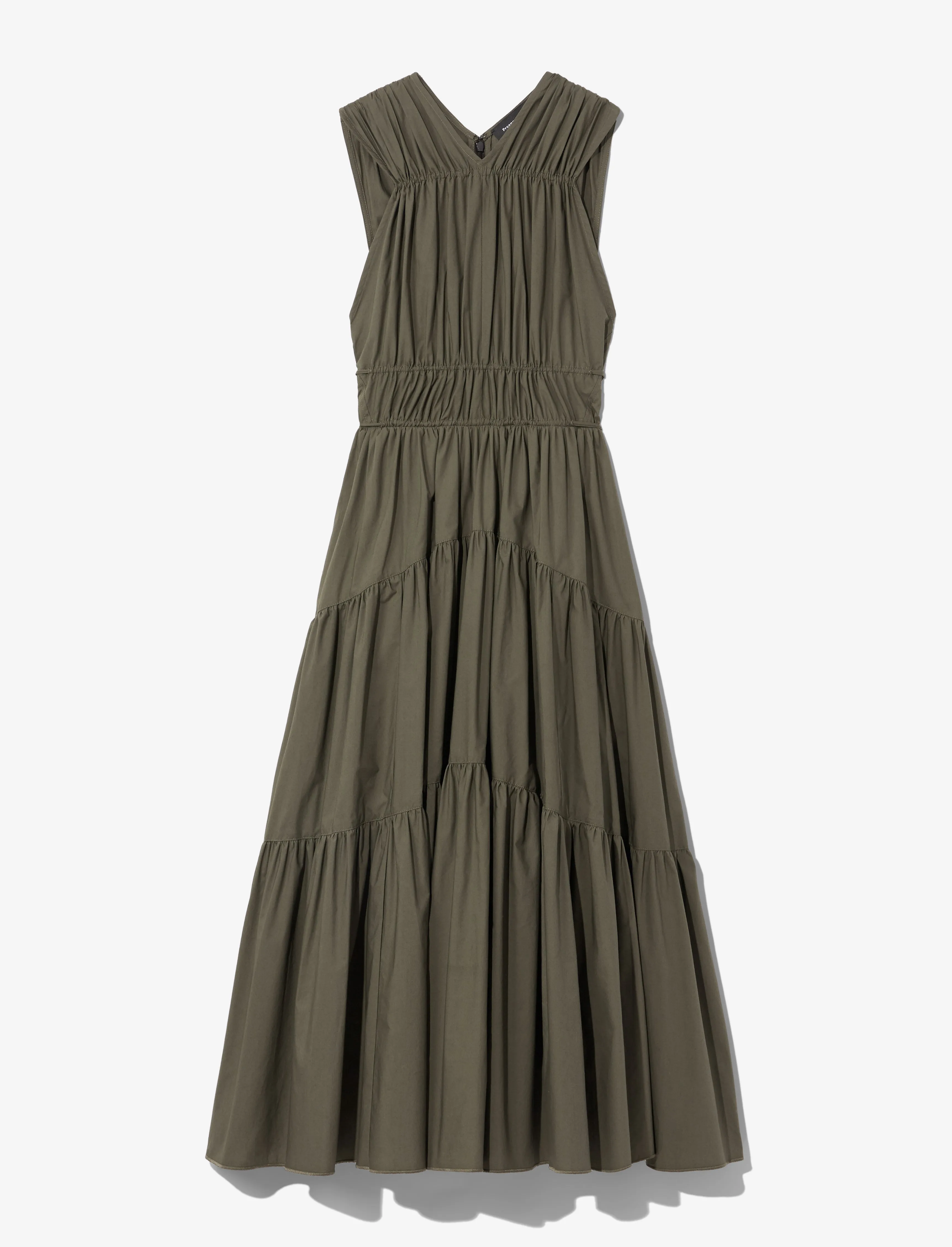 Poplin Gathered Tiered Dress sold by Proenza Schouler