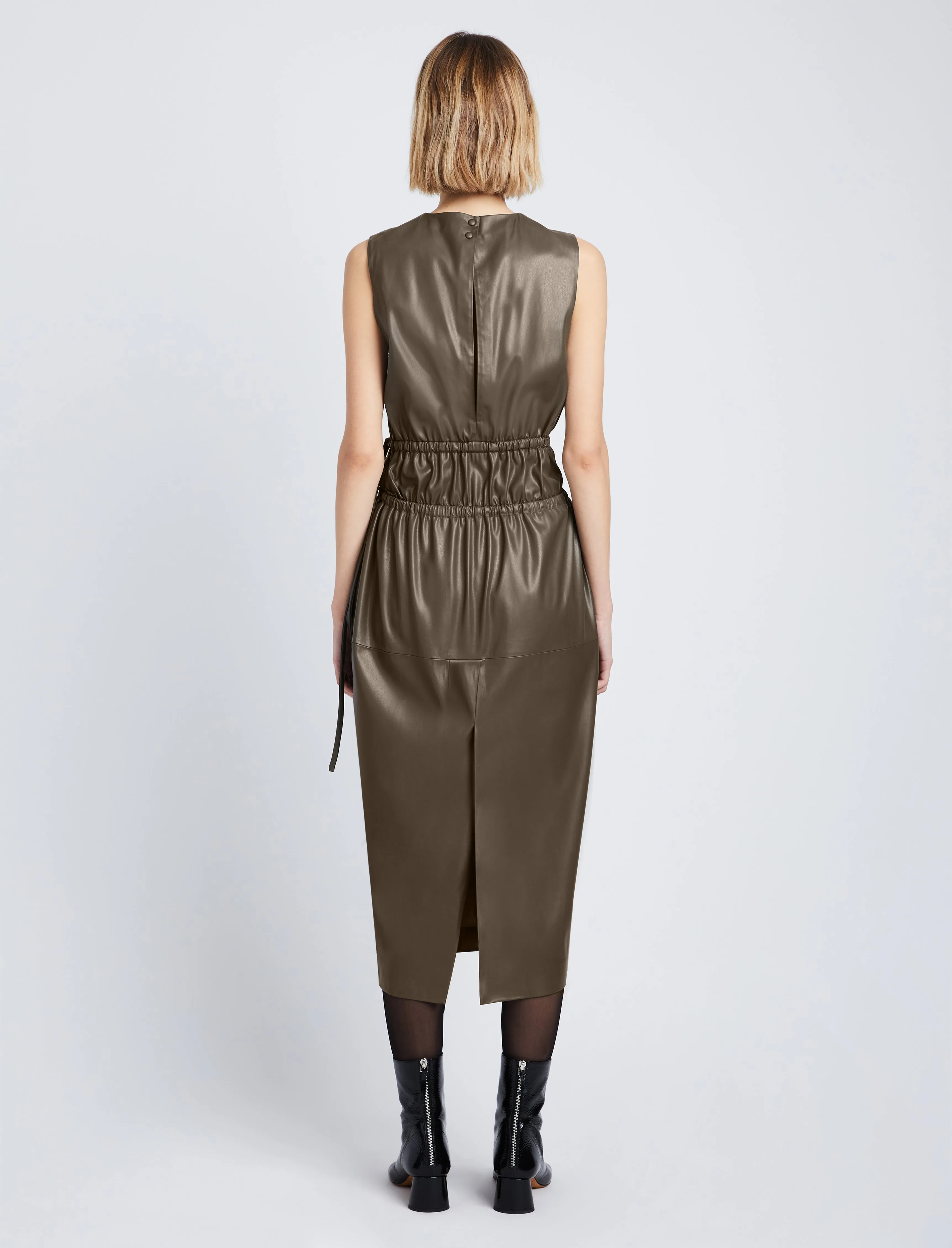 Faux Leather Drawstring Dress sold by Proenza Schouler product image thumbnail 4
