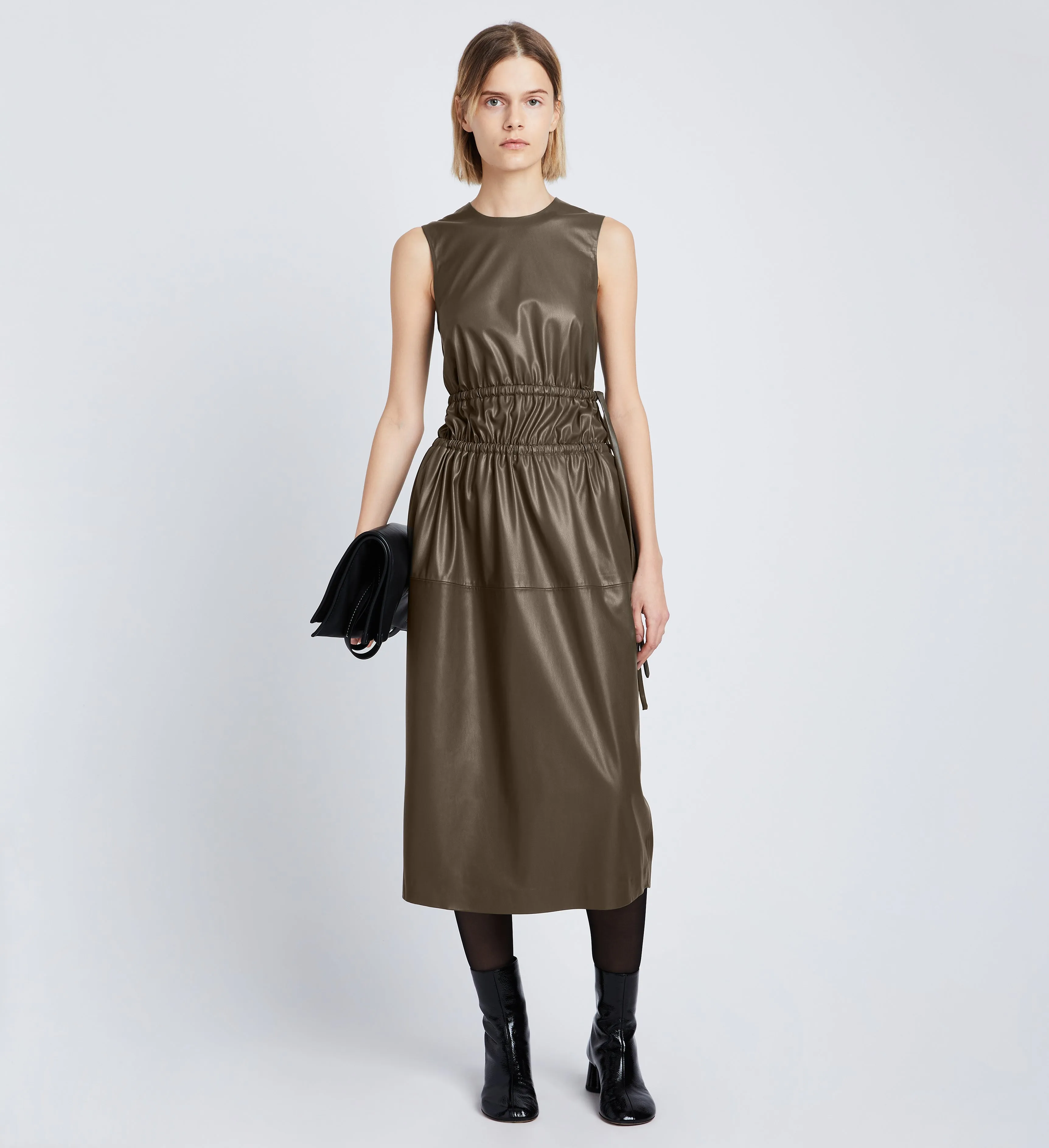 Faux Leather Drawstring Dress sold by Proenza Schouler product image thumbnail 2
