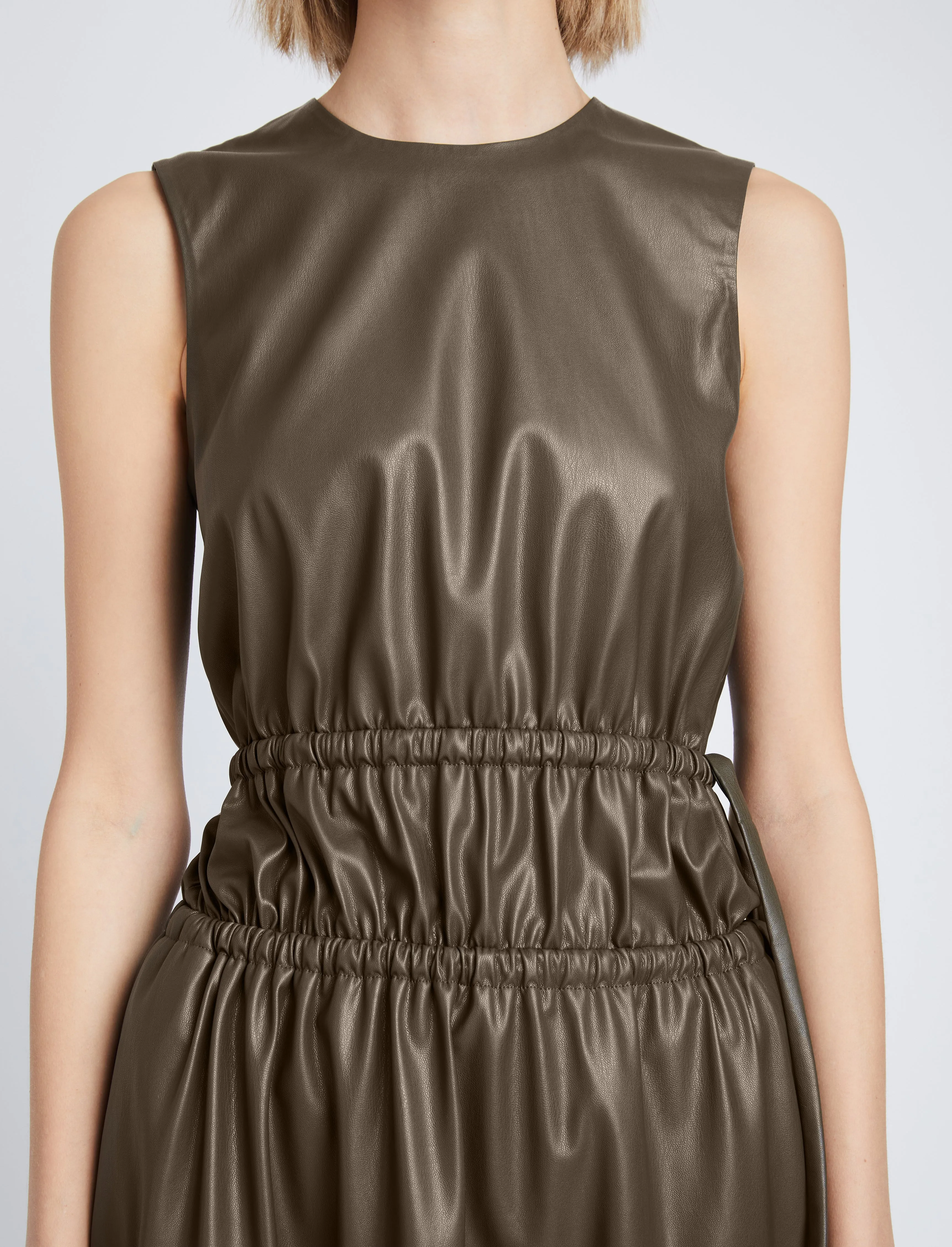 Faux Leather Drawstring Dress sold by Proenza Schouler product image thumbnail 5