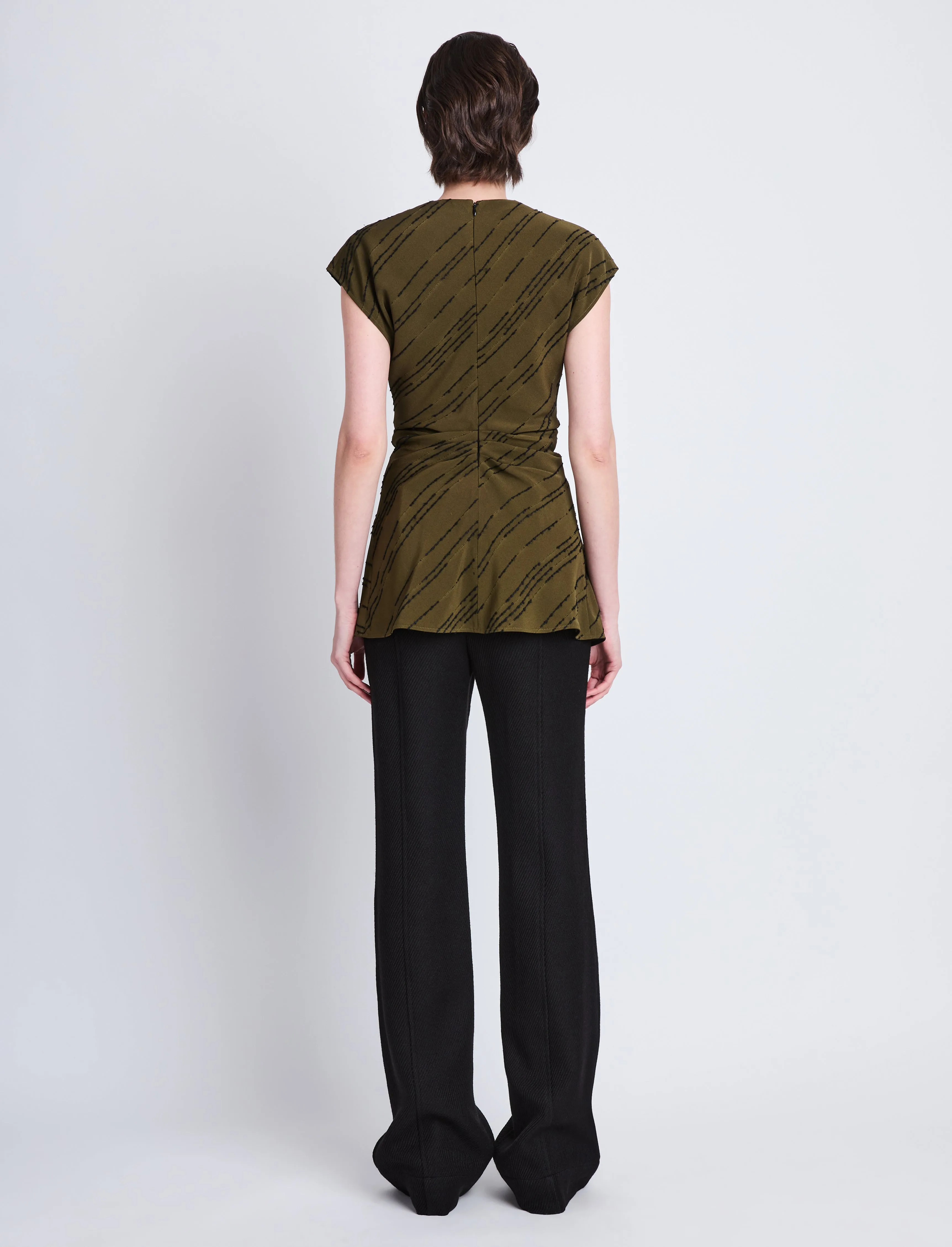 Stella Top in Textured Stripe Flou sold by Proenza Schouler product image thumbnail 5