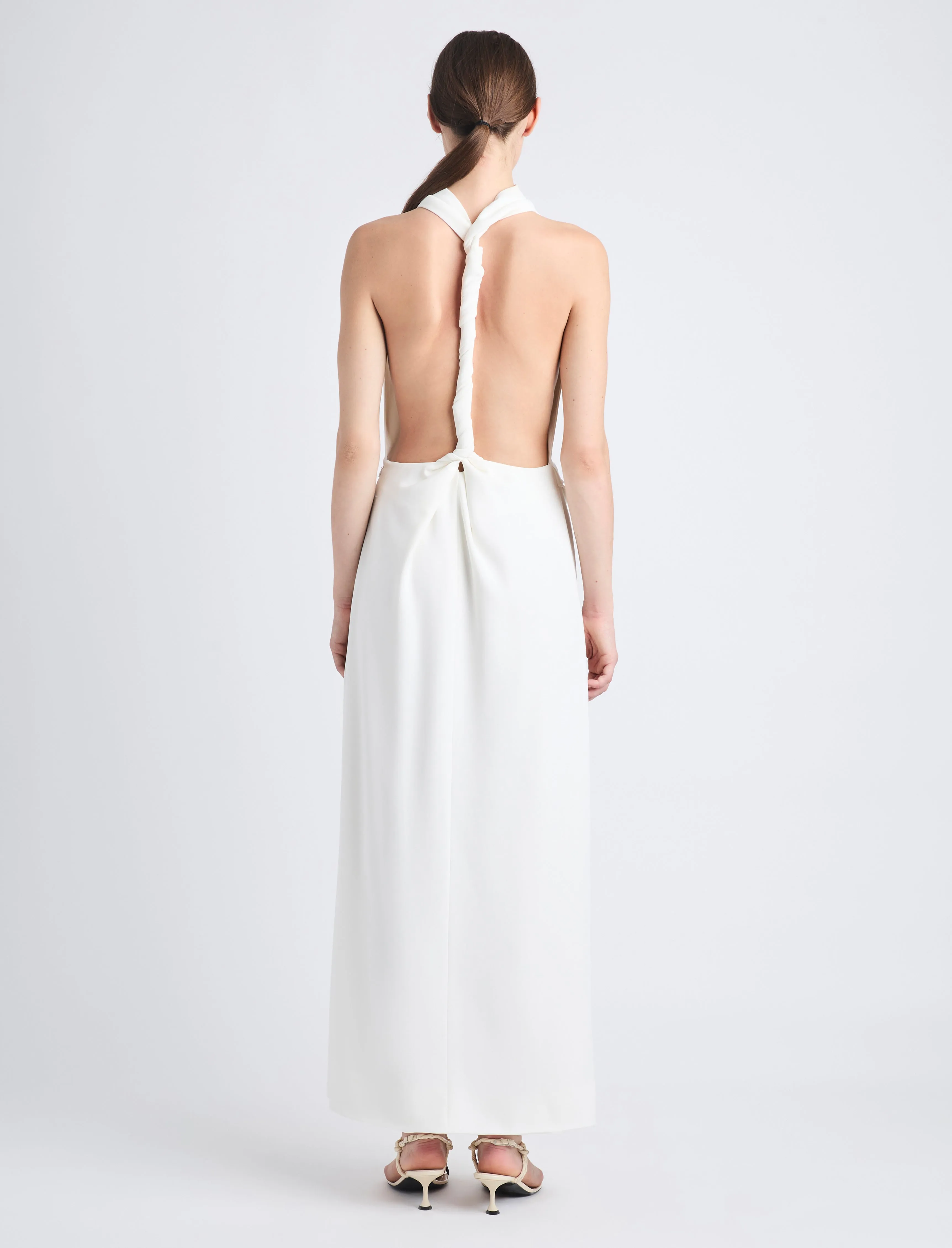 Selena Twist Back Dress in Matte Double Crepe sold by Proenza Schouler product image thumbnail 4
