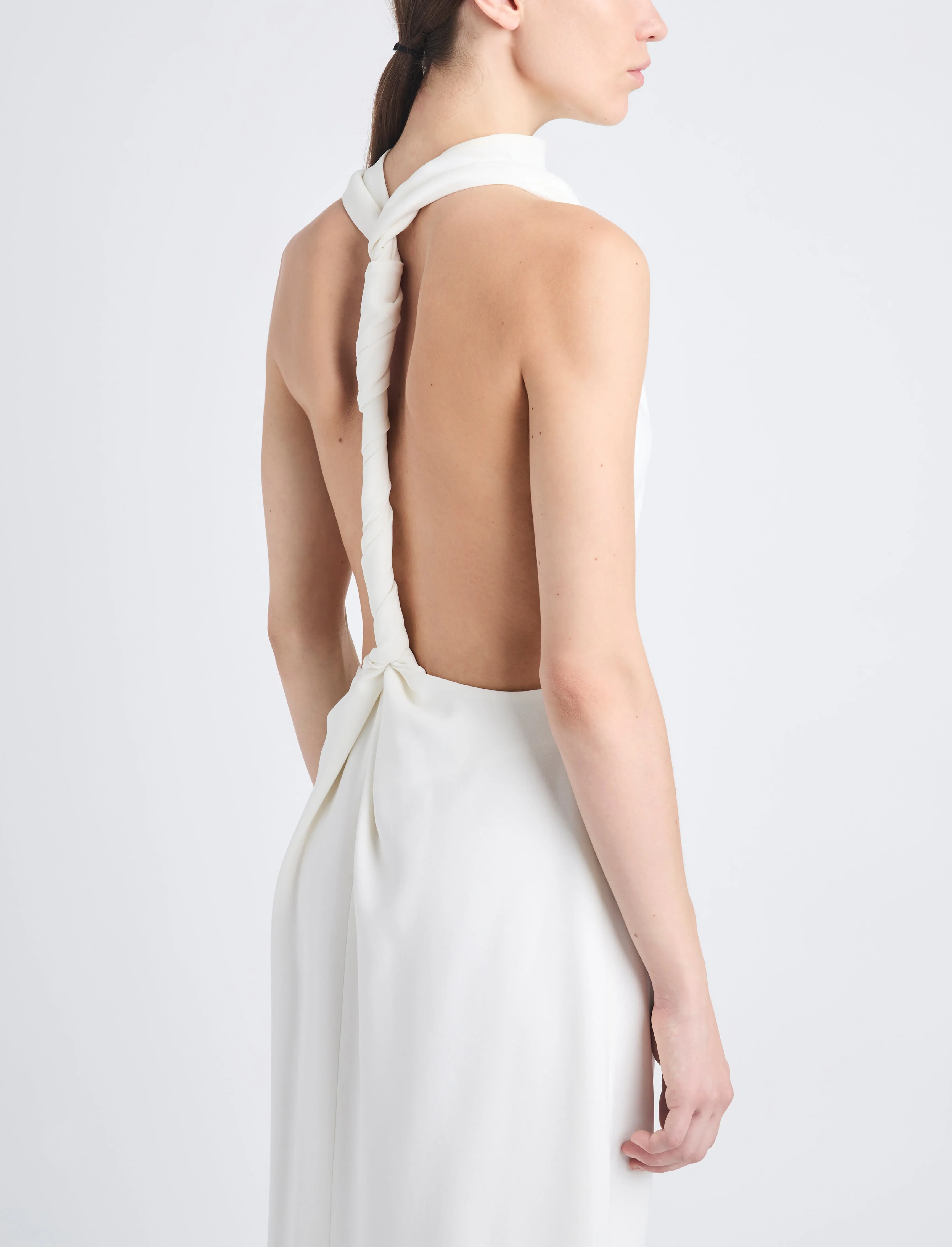 Selena Twist Back Dress in Matte Double Crepe sold by Proenza Schouler product image thumbnail 5