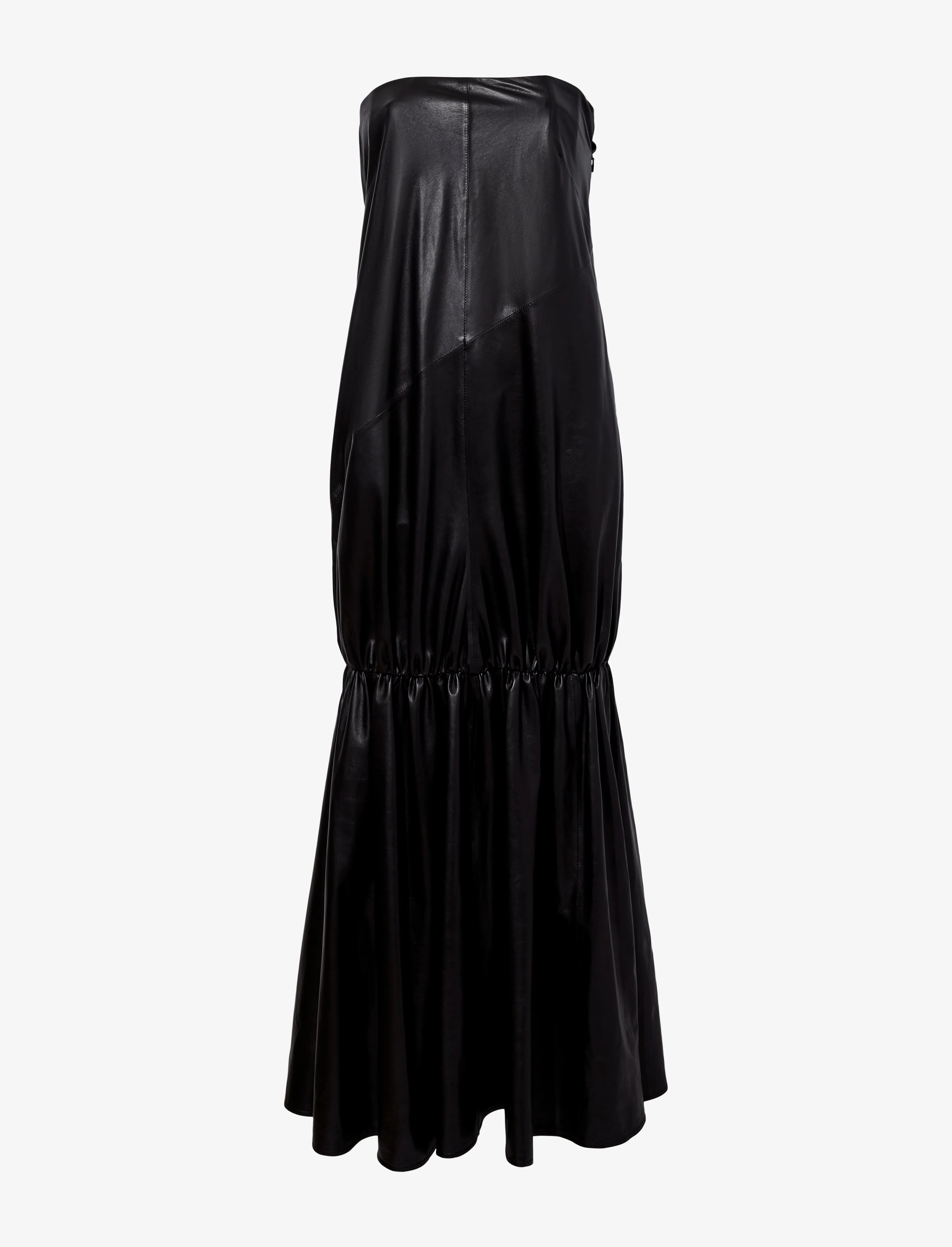 Margot Strapless Dress in Glossy Leather sold by Proenza Schouler