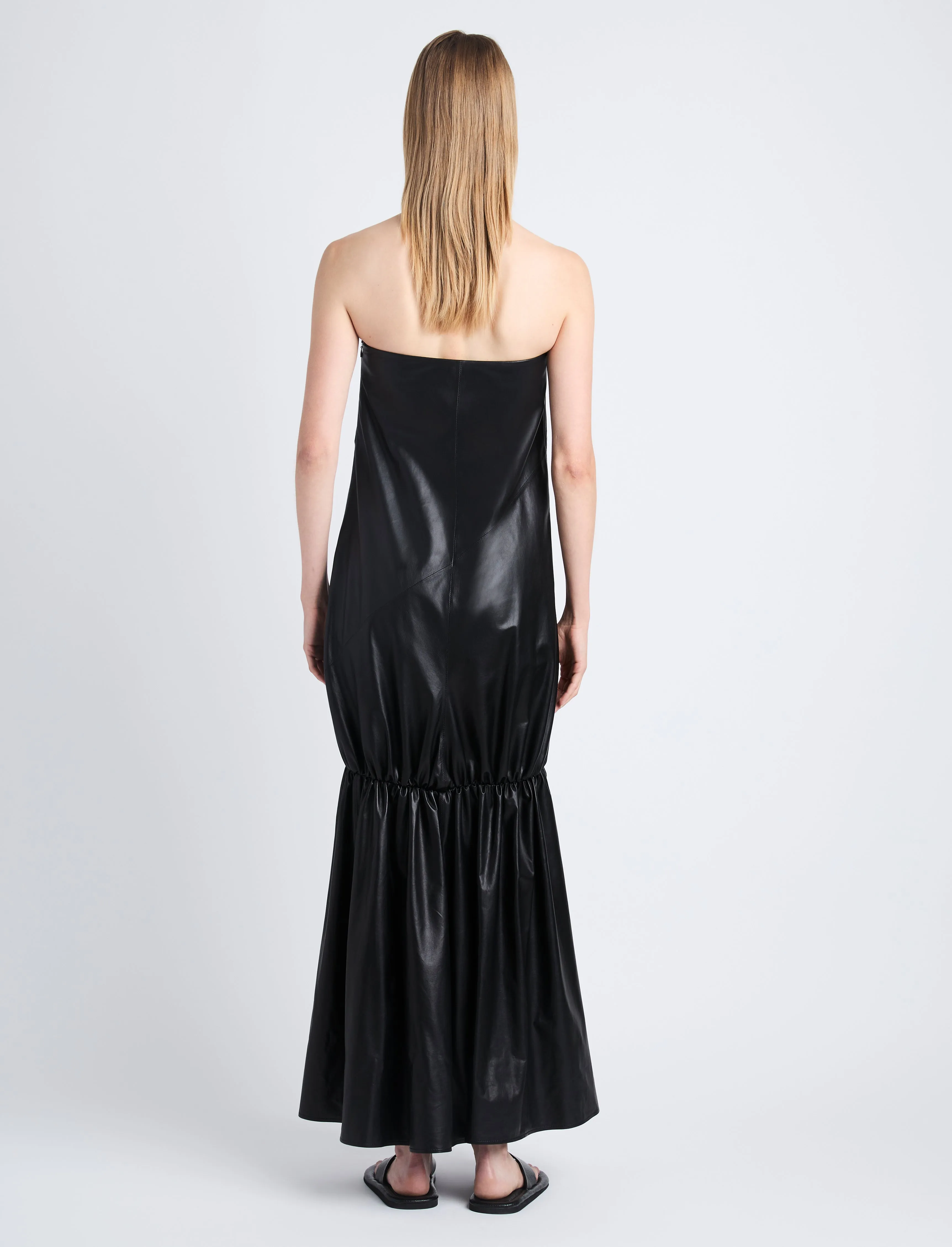 Margot Strapless Dress in Glossy Leather sold by Proenza Schouler product image thumbnail 4