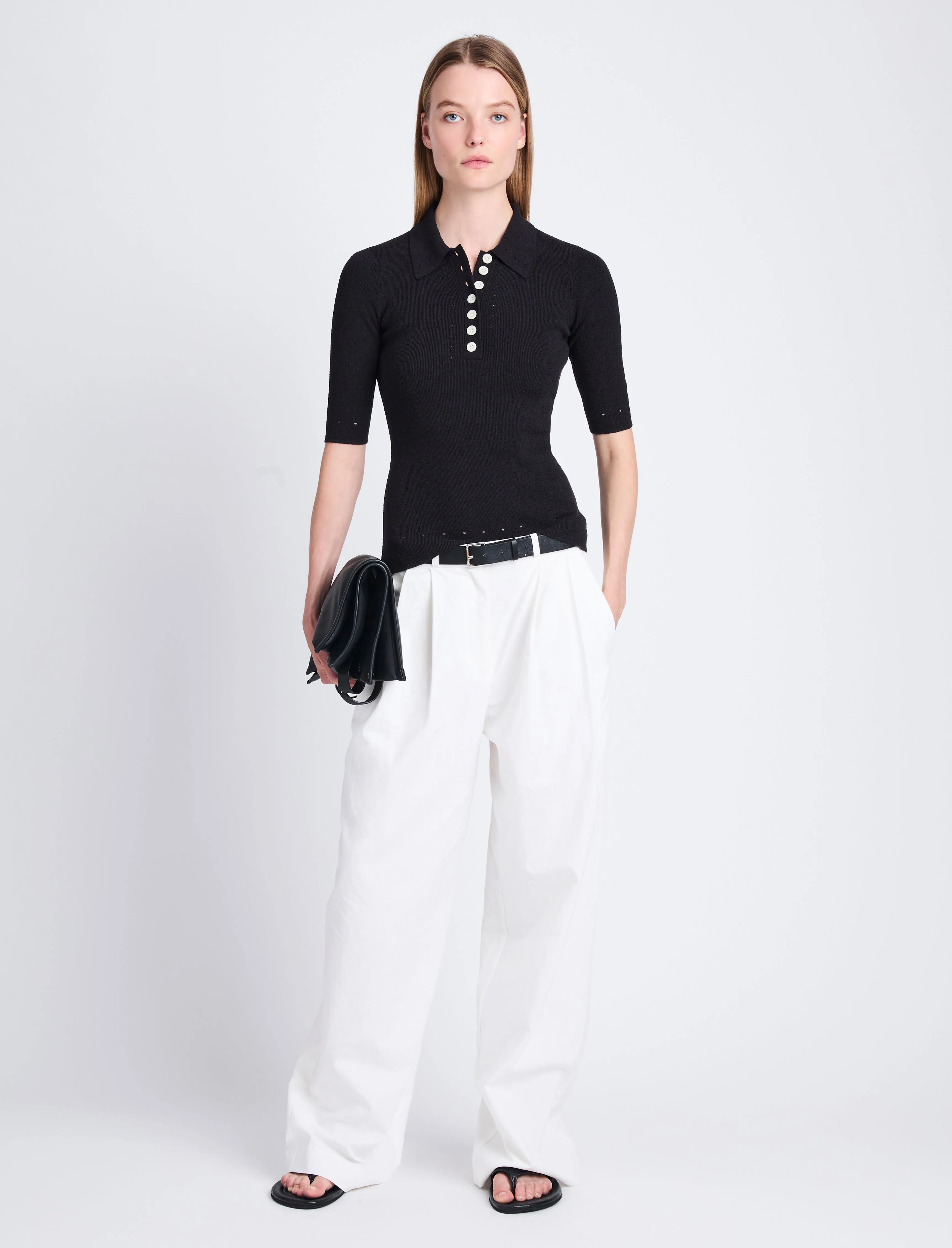 Helena Pant in Solid Crinkle Cotton sold by Proenza Schouler product image thumbnail 2