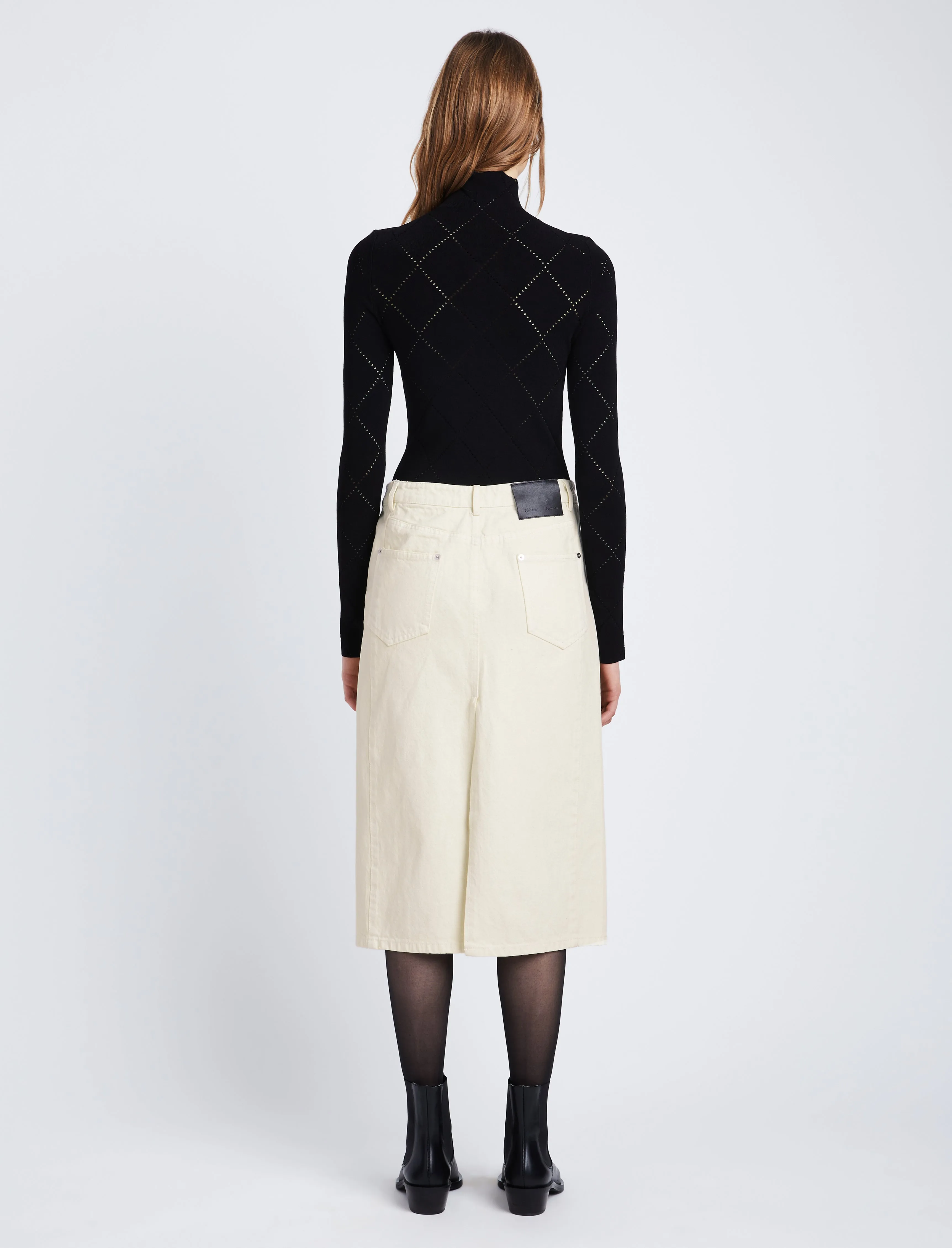 Sloan Denim Skirt sold by Proenza Schouler product image thumbnail 4