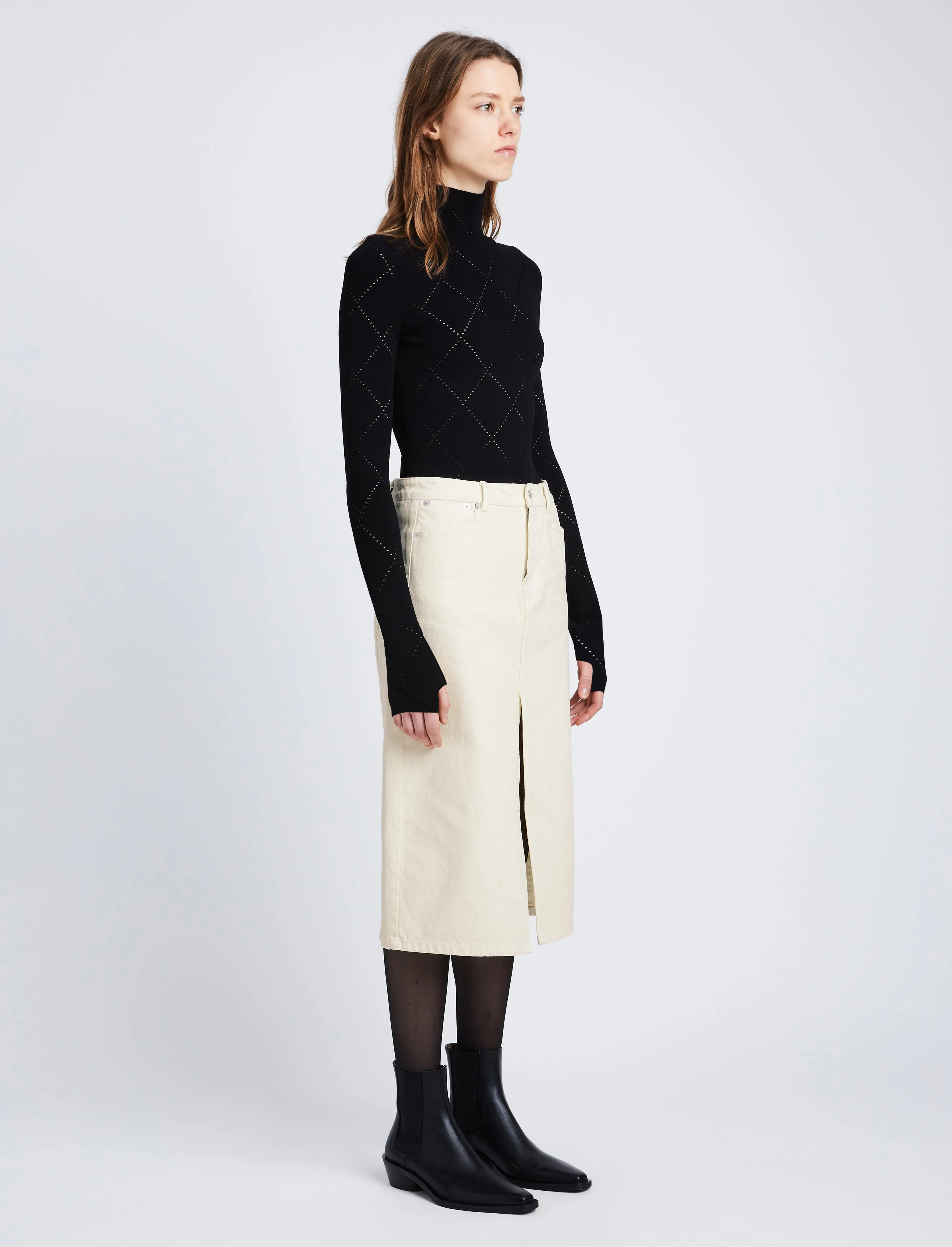 Sloan Denim Skirt sold by Proenza Schouler product image thumbnail 3