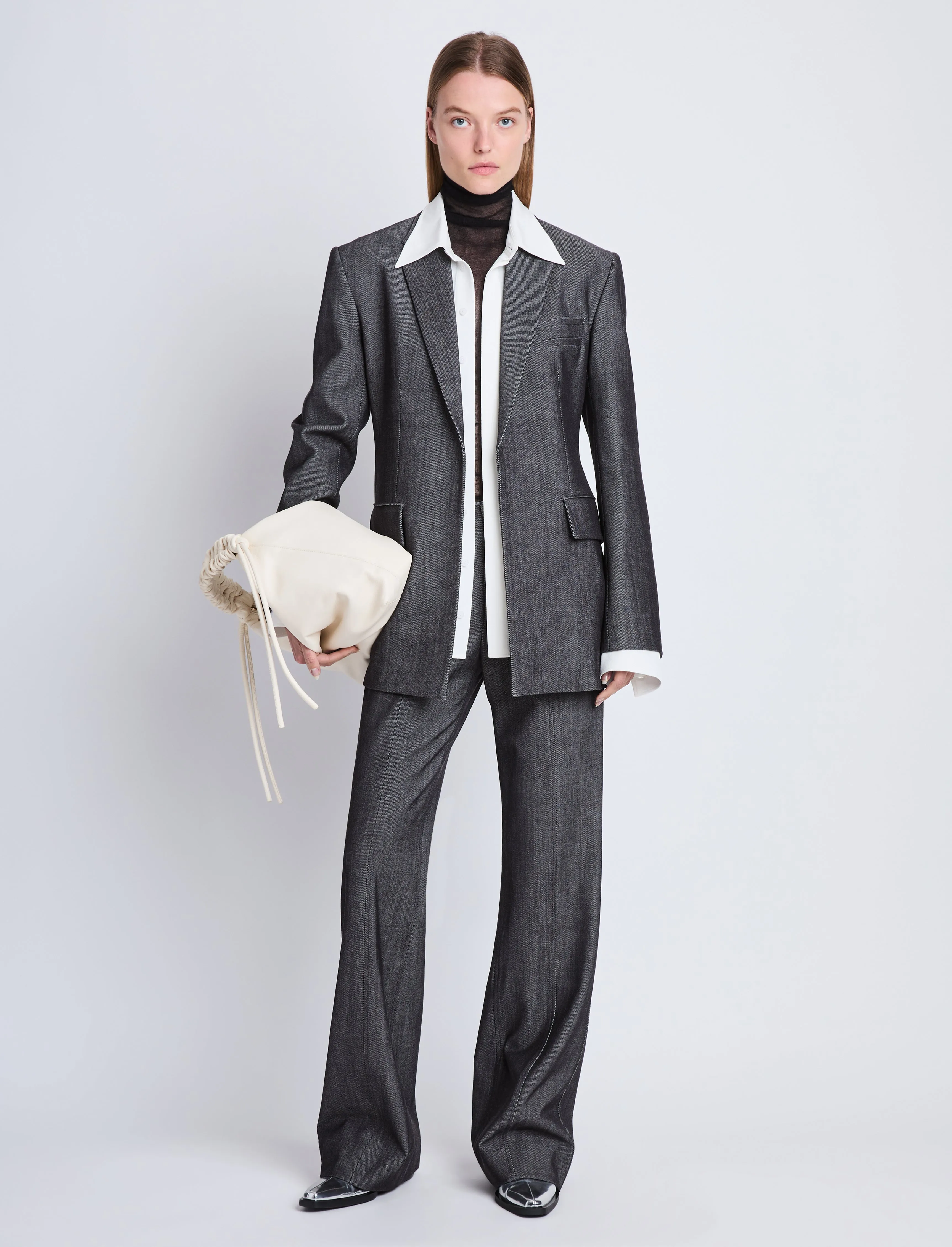 Laurie Jacket in Wool Melange sold by Proenza Schouler product image thumbnail 3