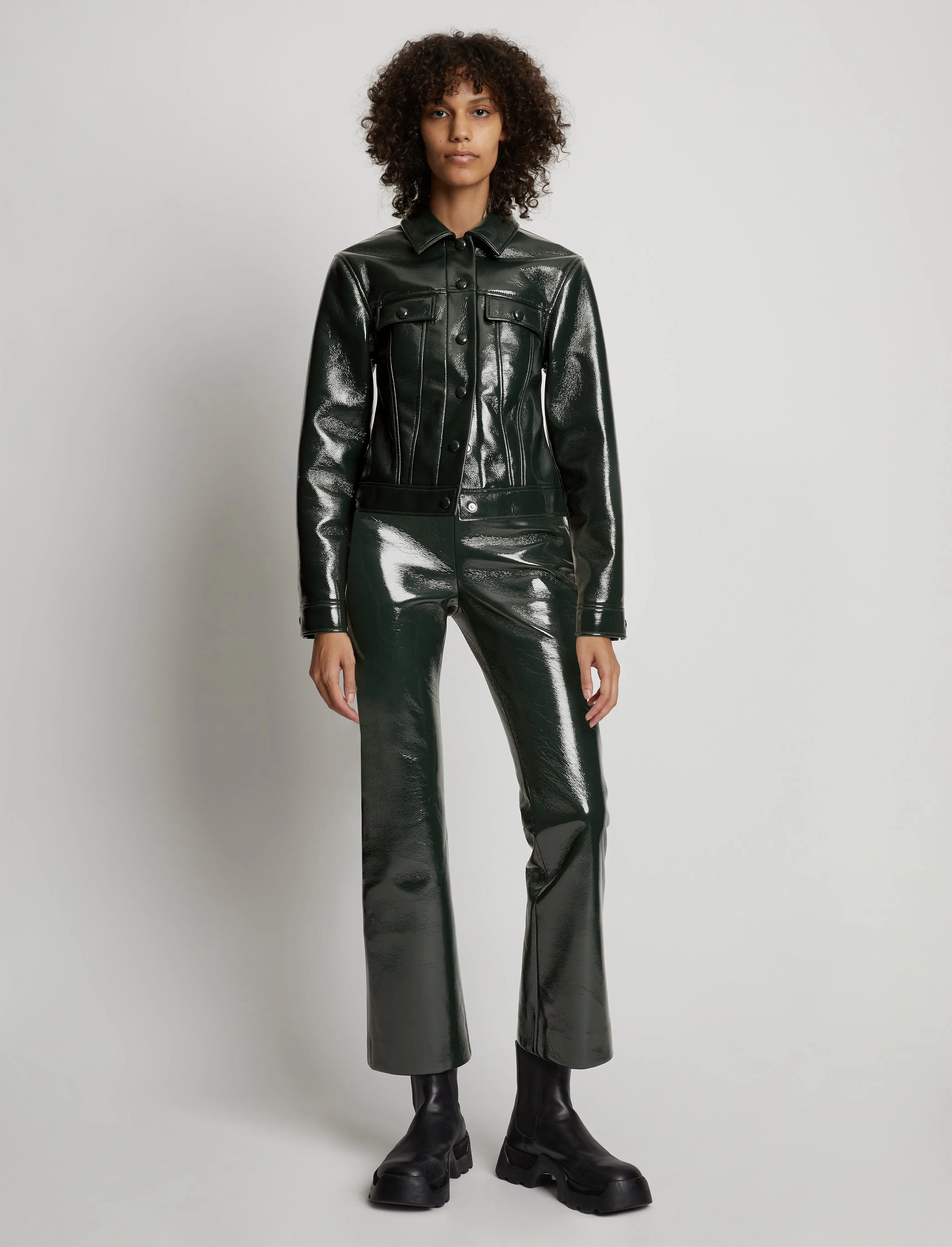 Vinyl Cropped Jacket sold by Proenza Schouler product image thumbnail 3